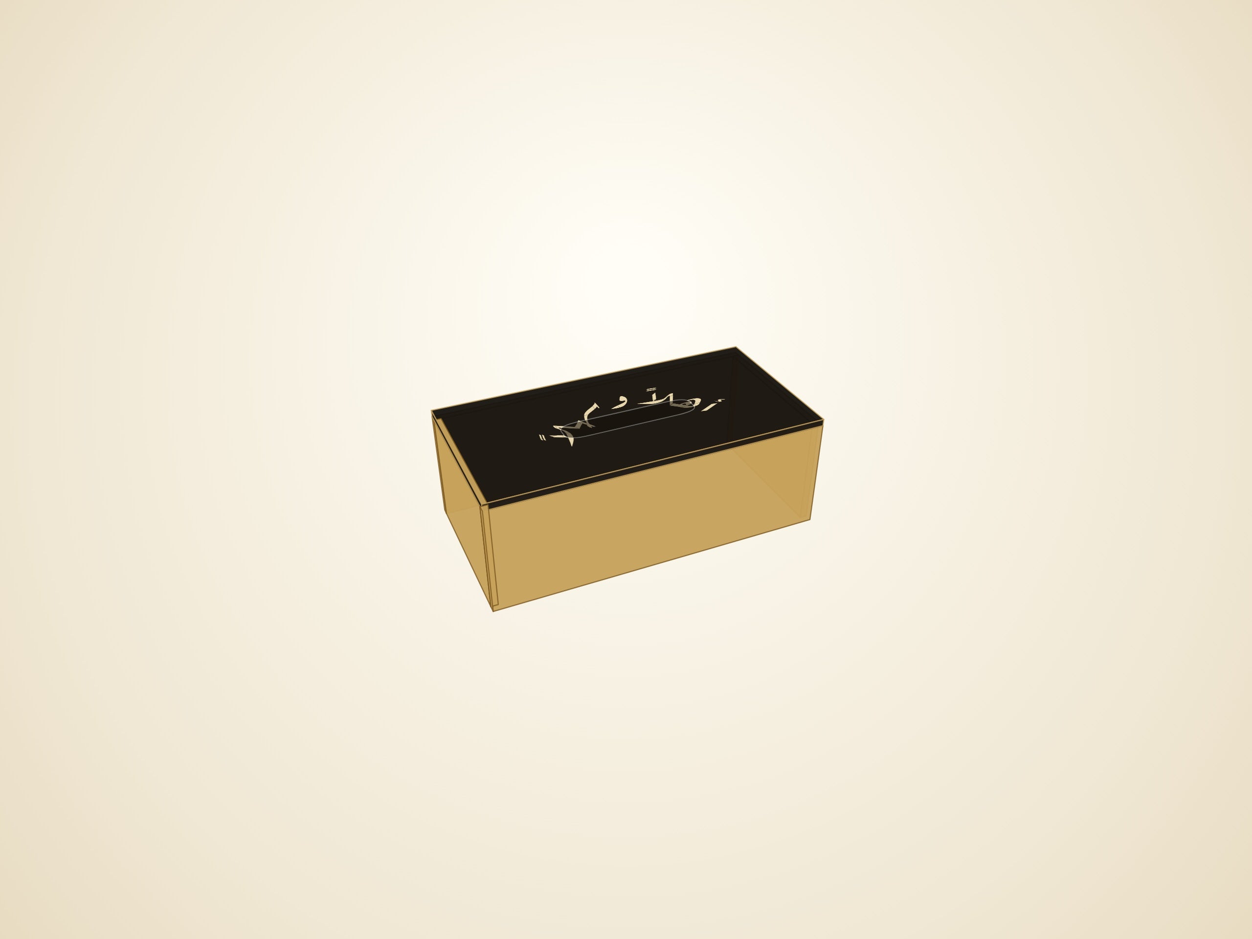 3D render — gold finish