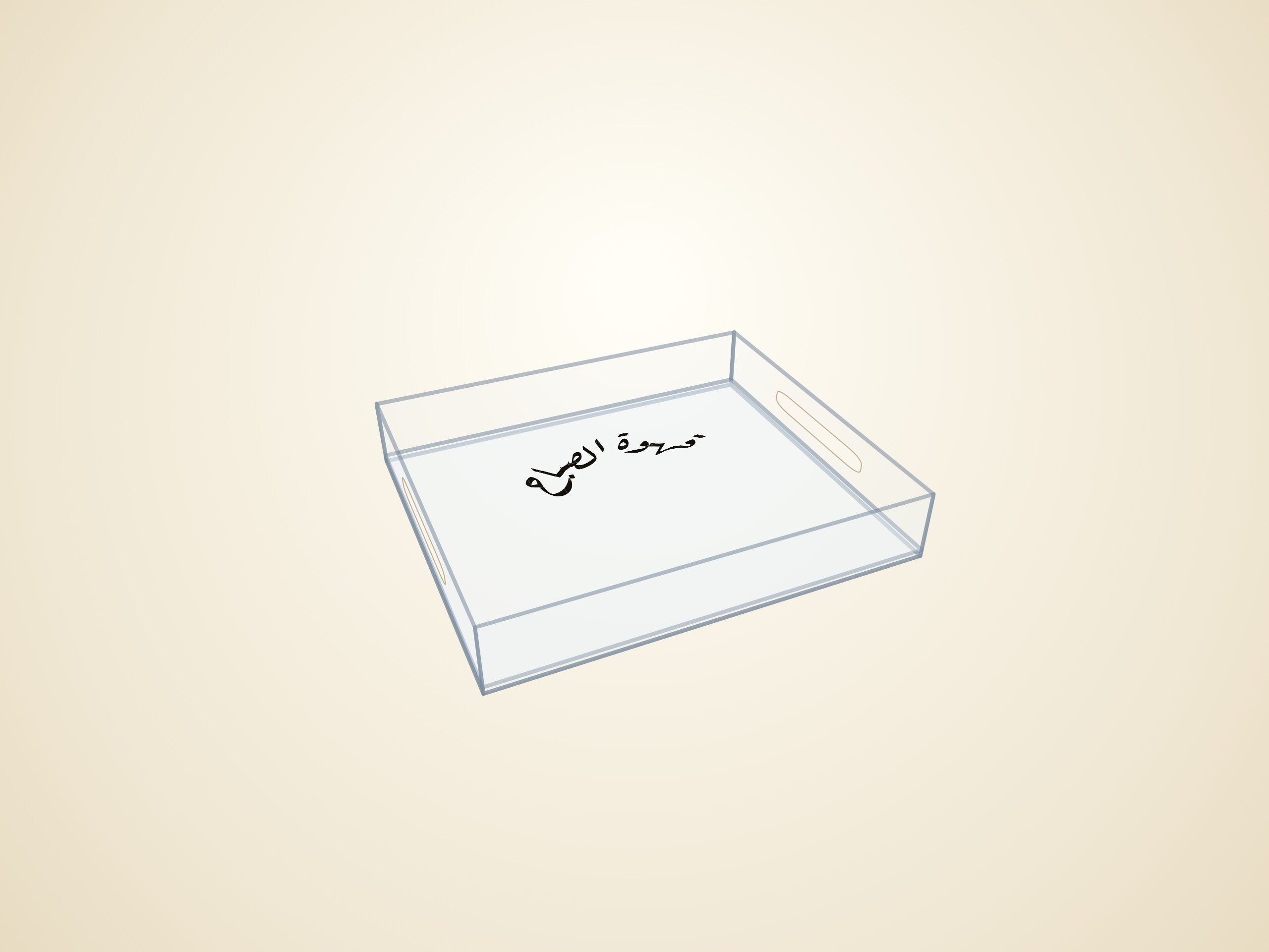 3D render — transparent finish