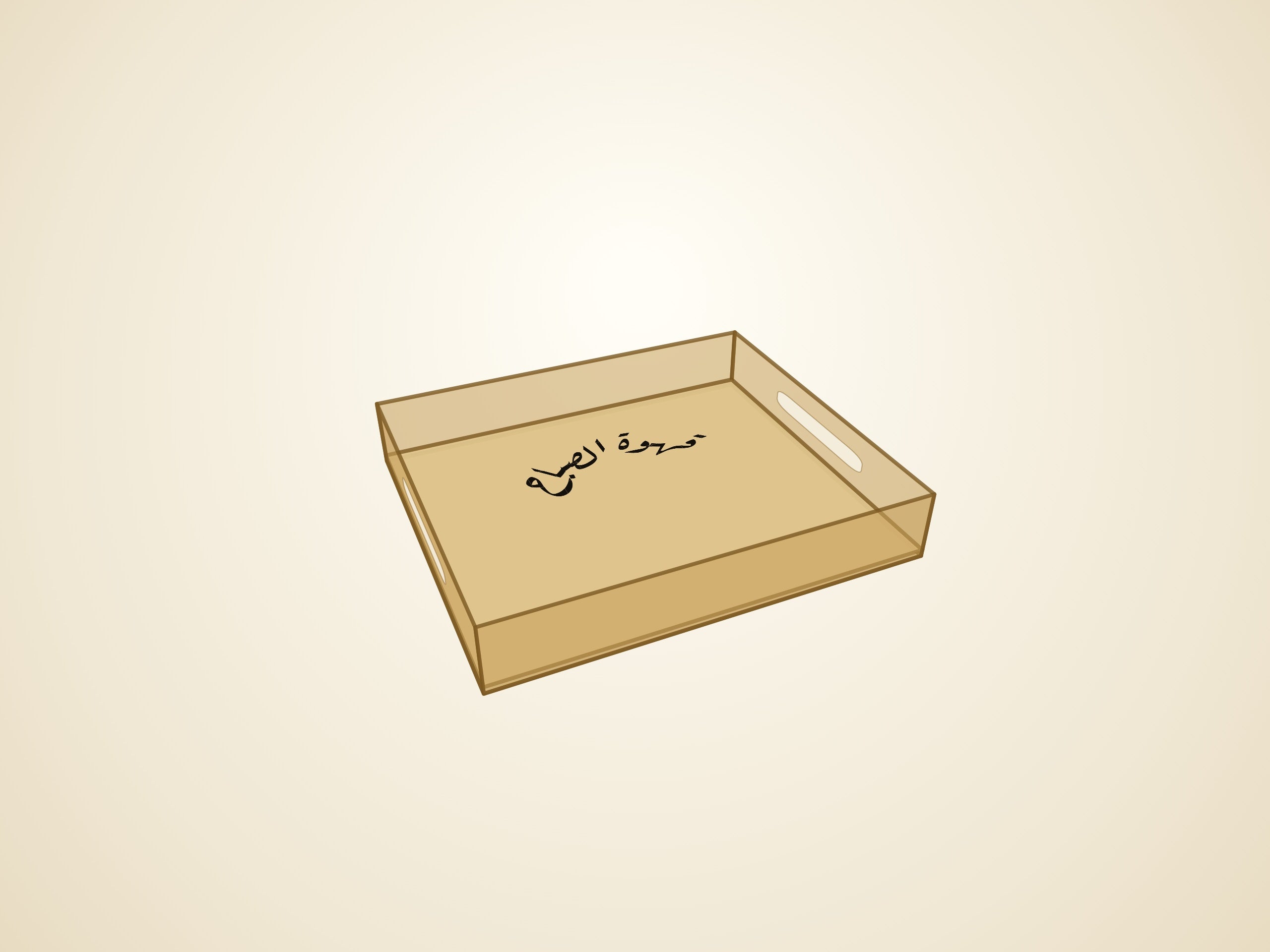 3D render — gold finish