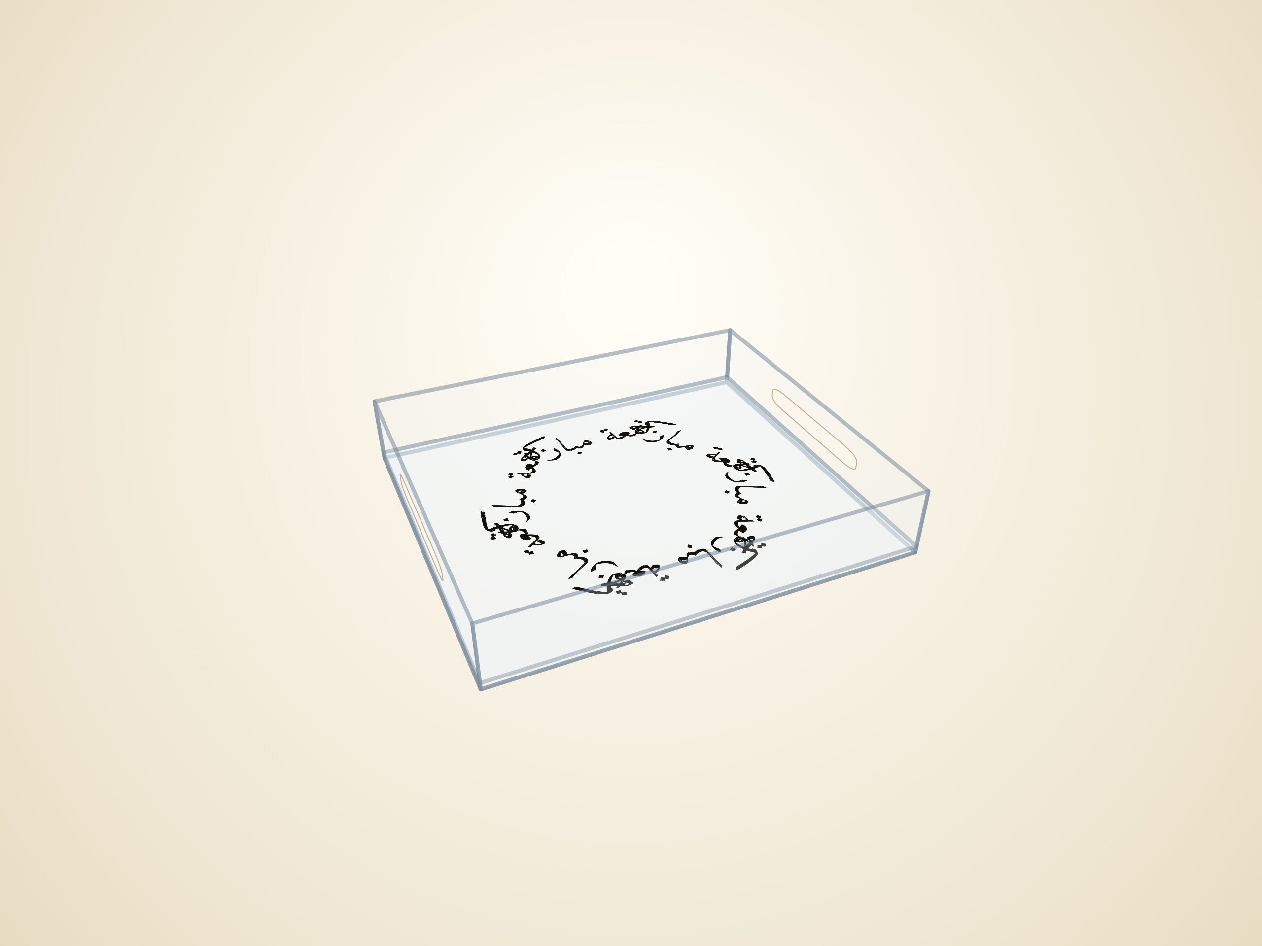 3D render — transparent finish