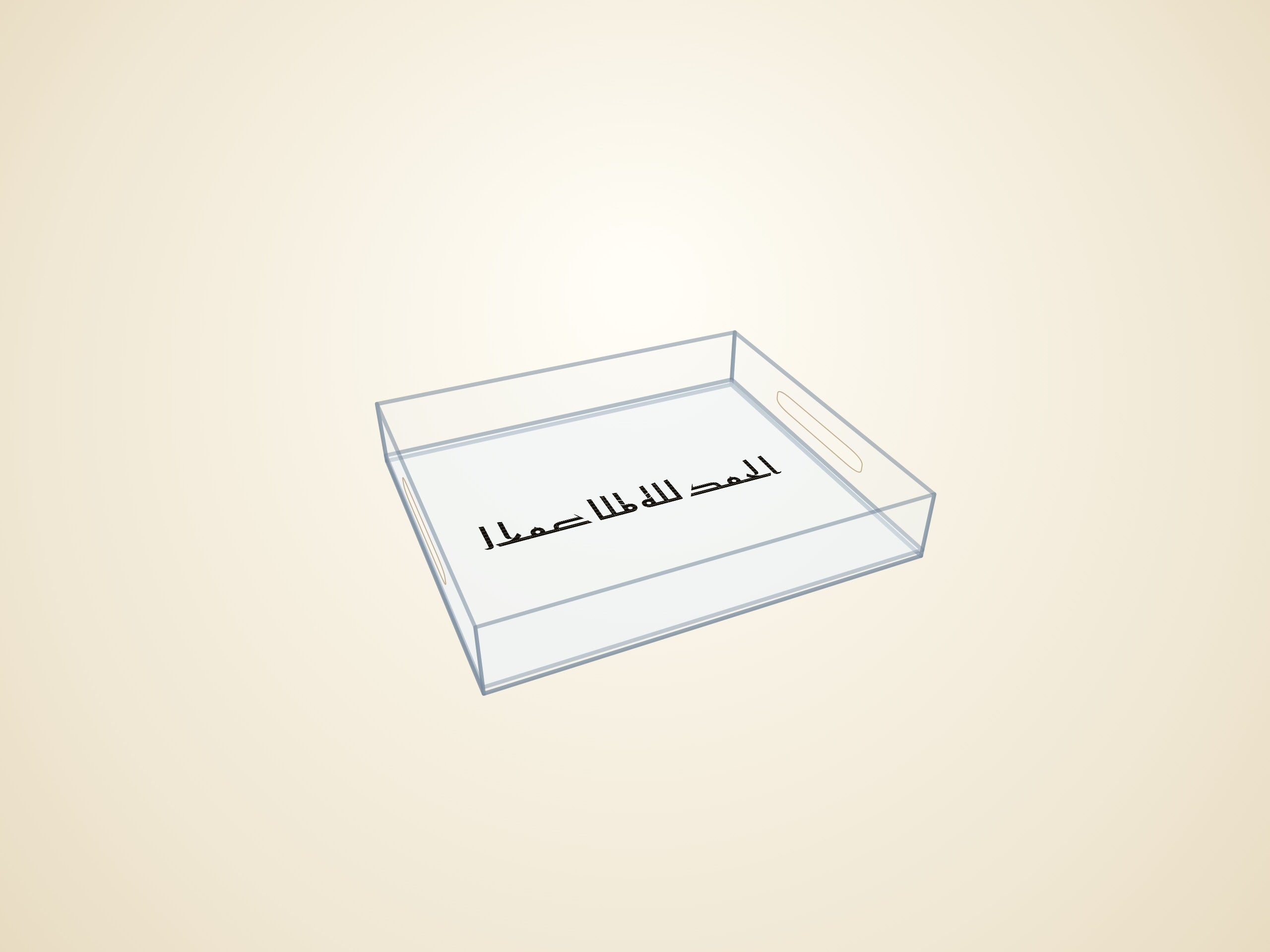 3D render — transparent finish