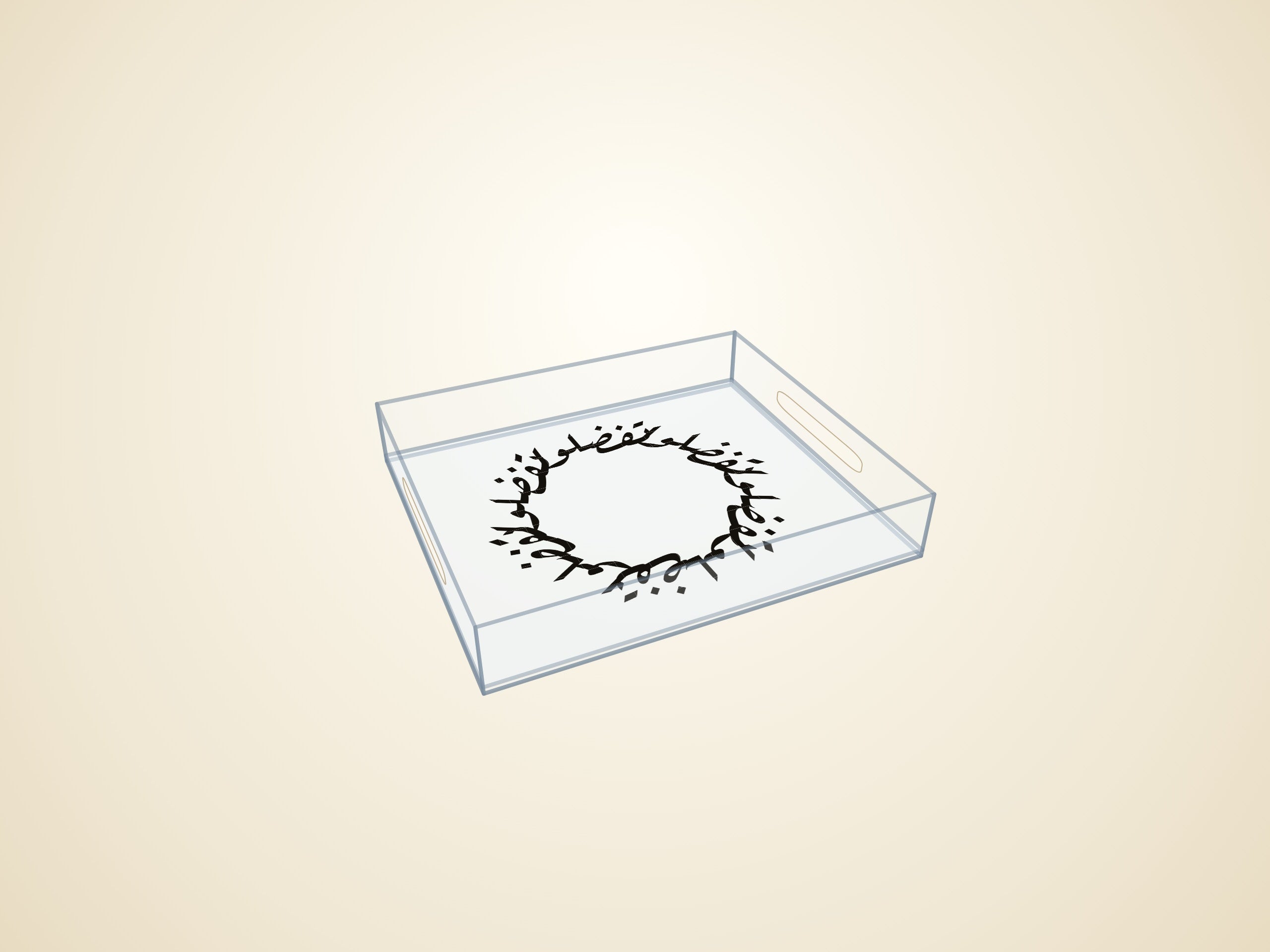 3D render — transparent finish