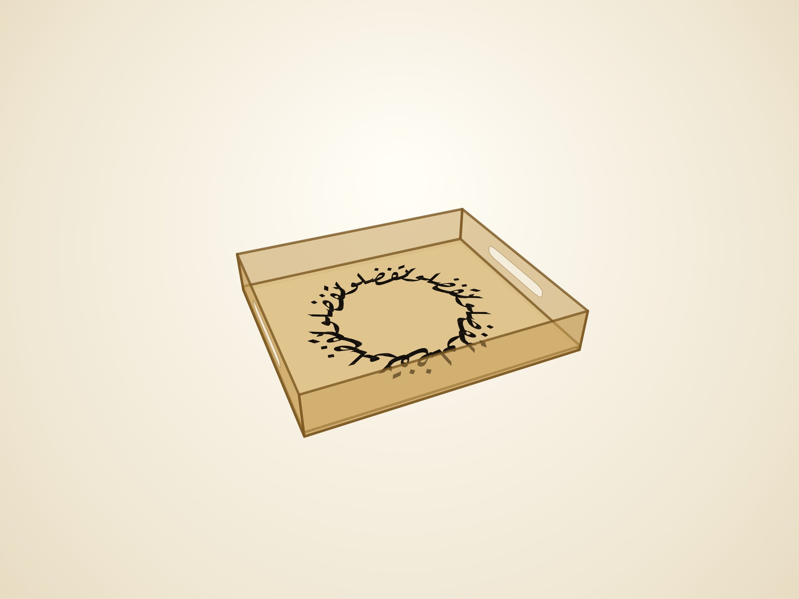 3D render — gold finish