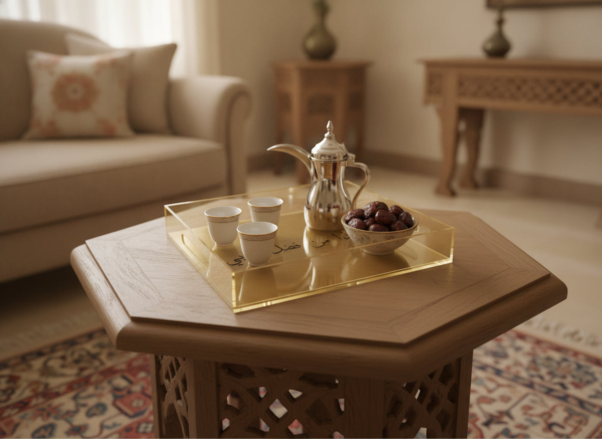 «هذا من فضل ربي» serving tray in use