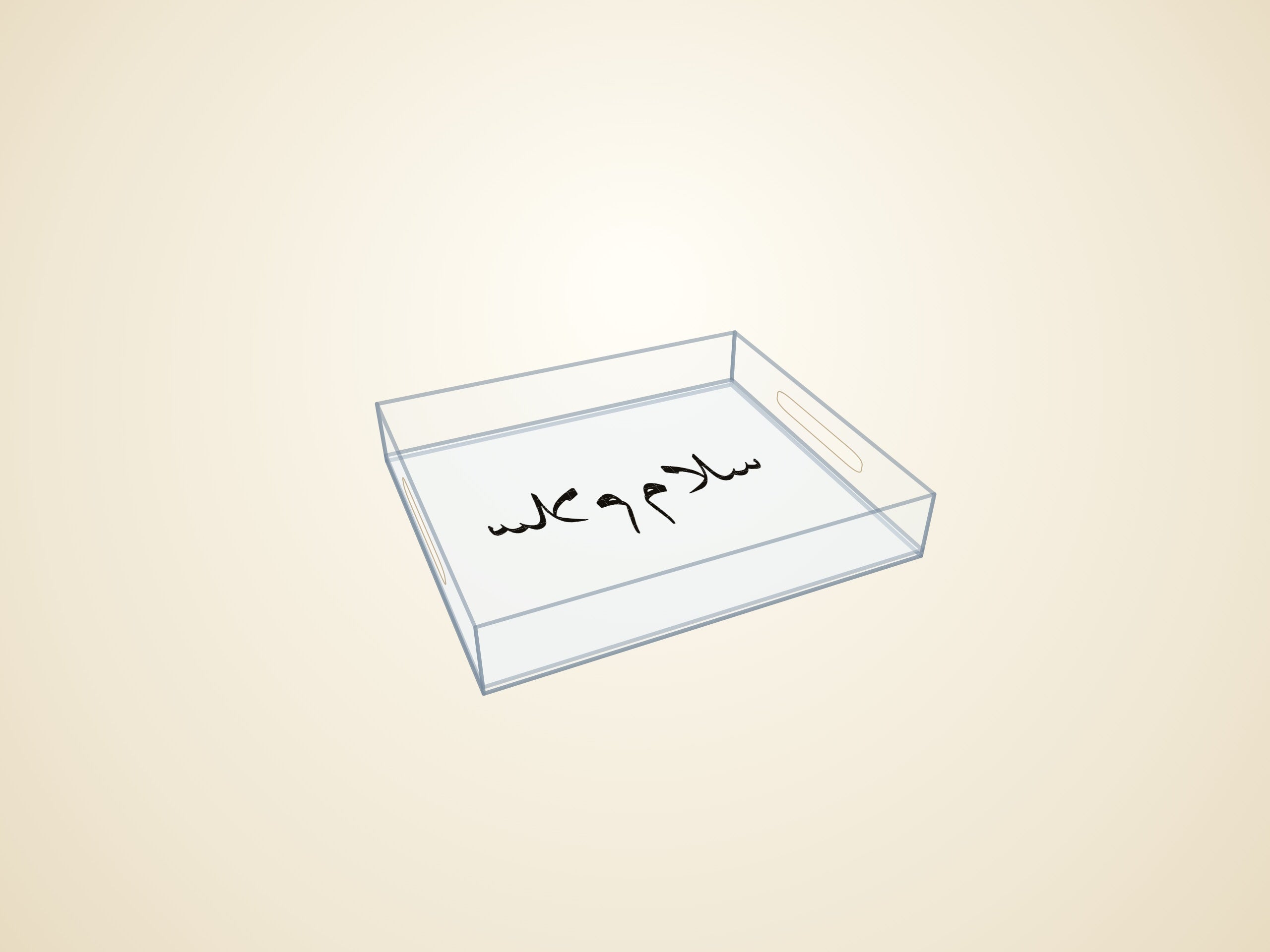 3D render — transparent finish