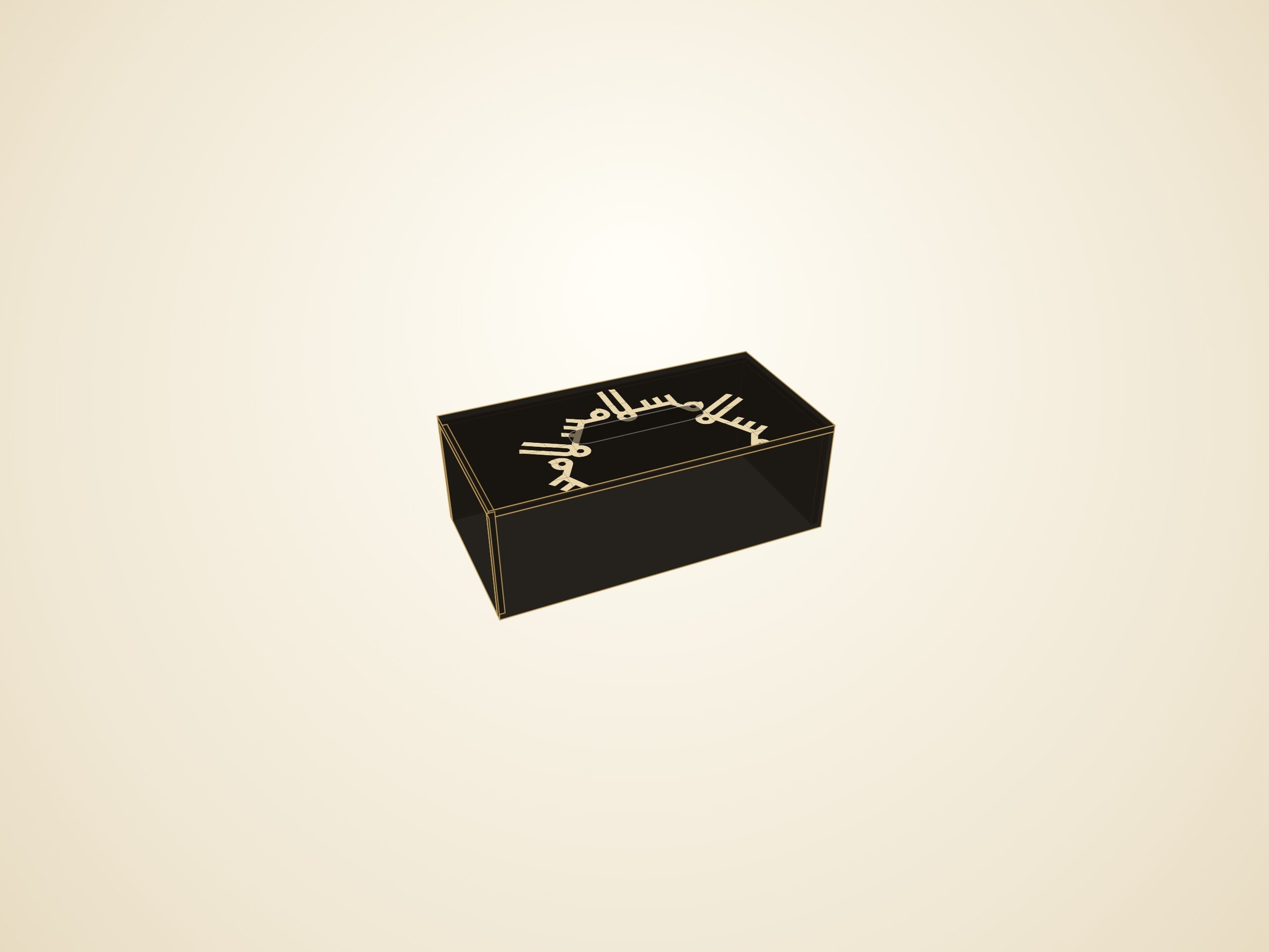 3D render — black finish