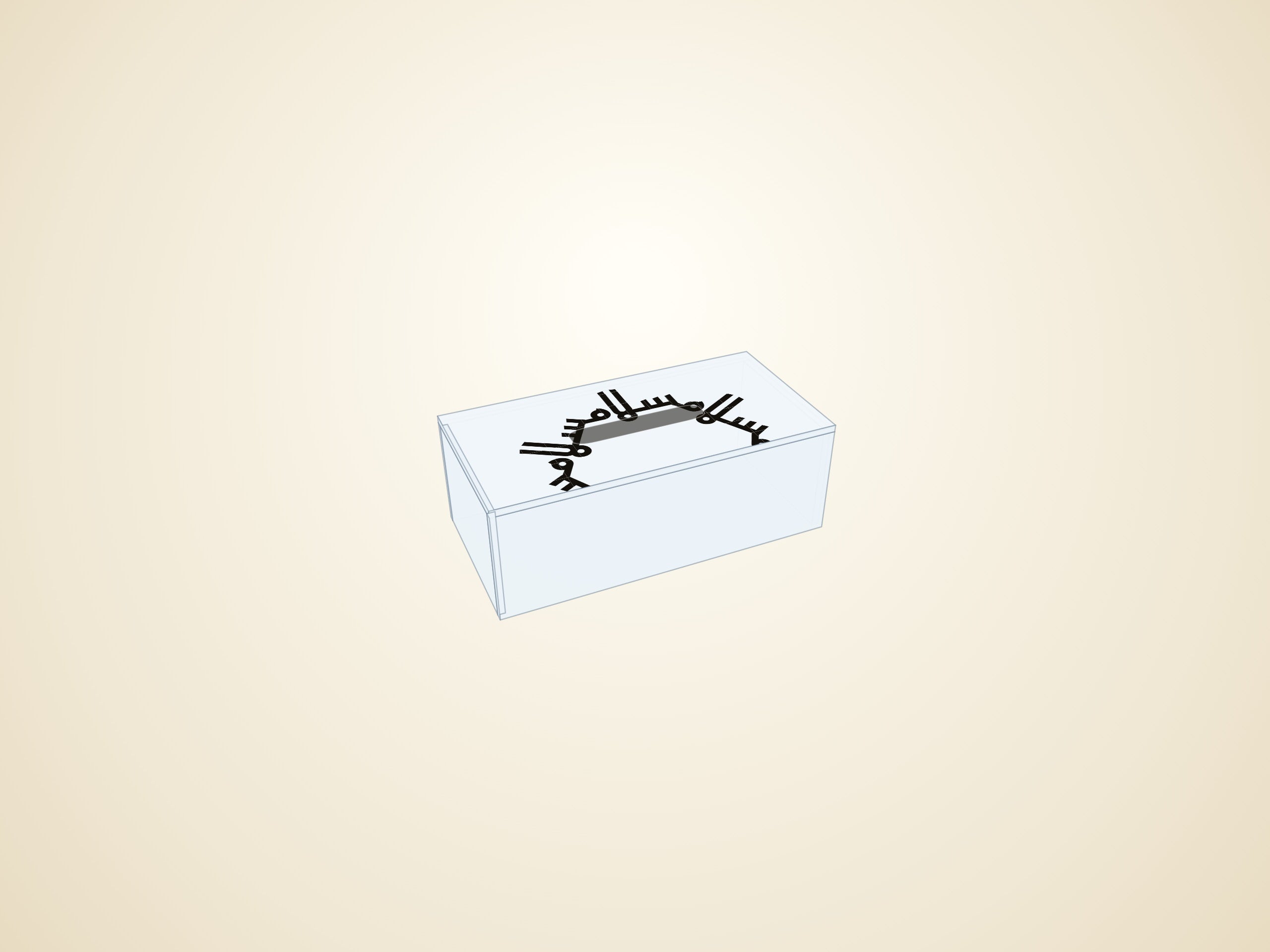 3D render — transparent finish