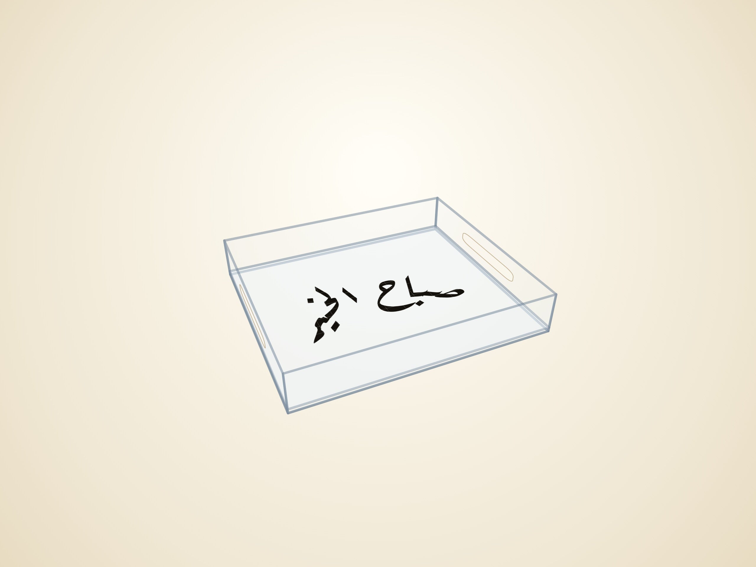3D render — transparent finish