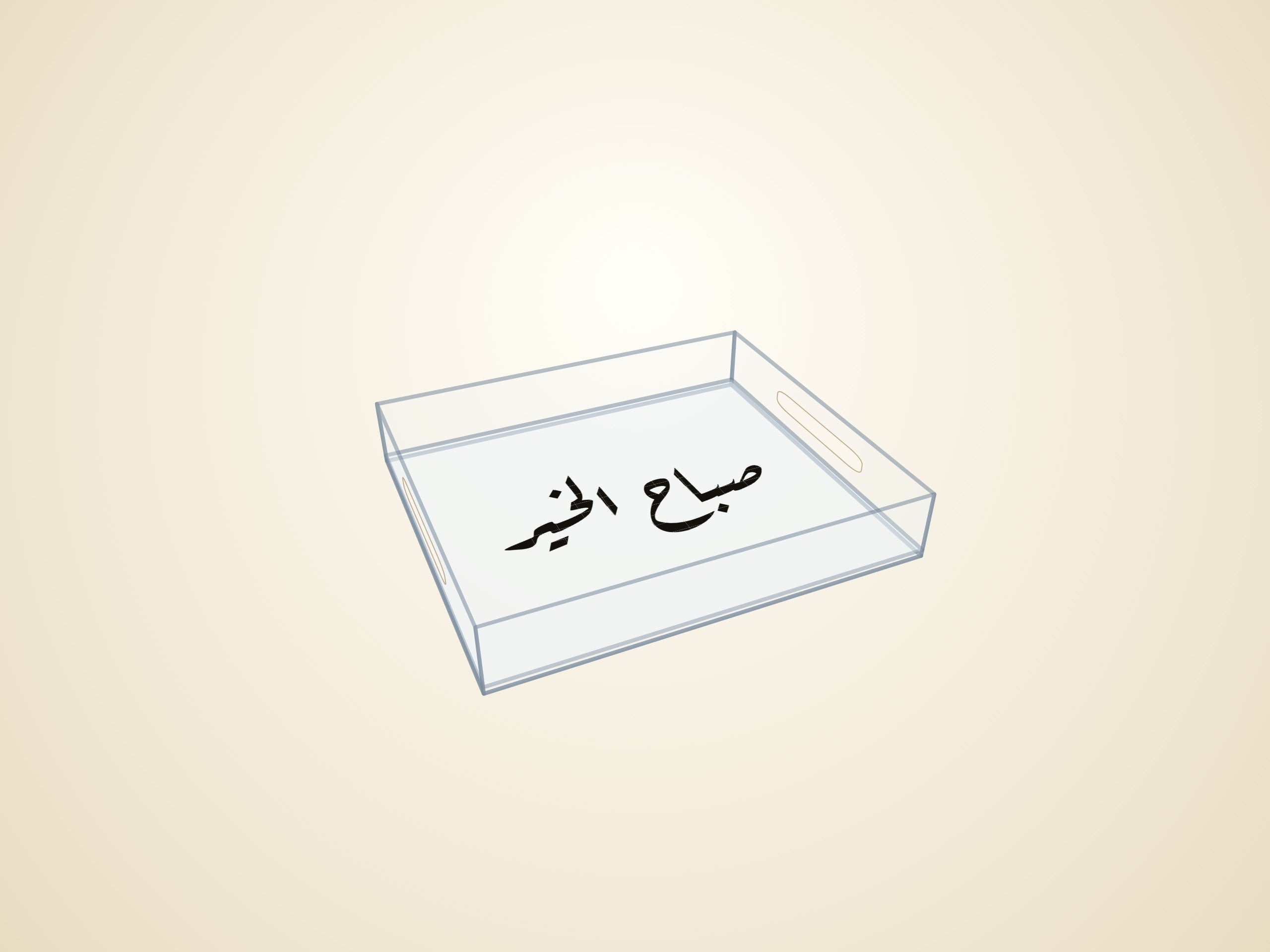 3D render — transparent finish