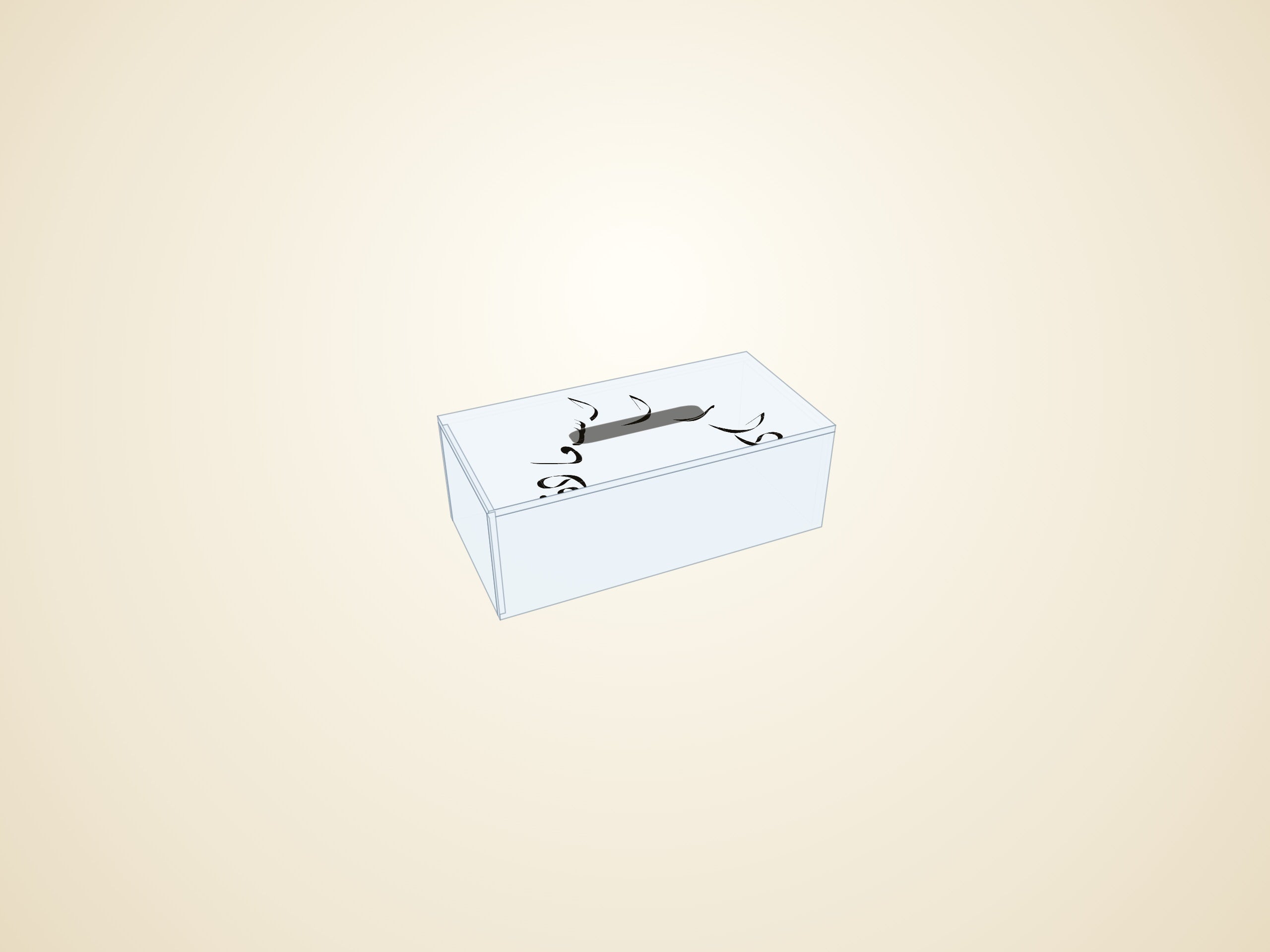 3D render — transparent finish