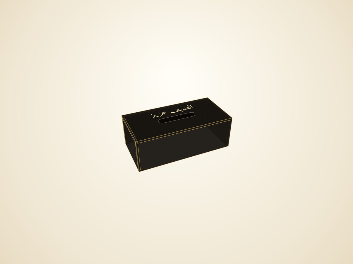 3D render — black finish