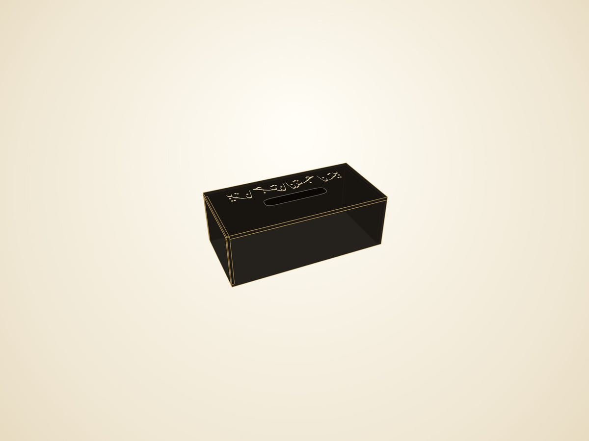 3D render — black finish