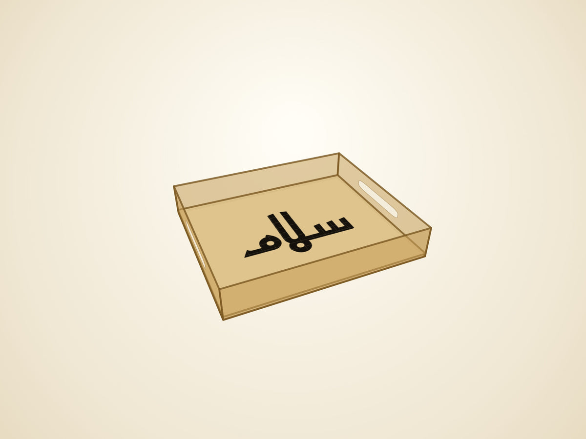 3D render — gold finish