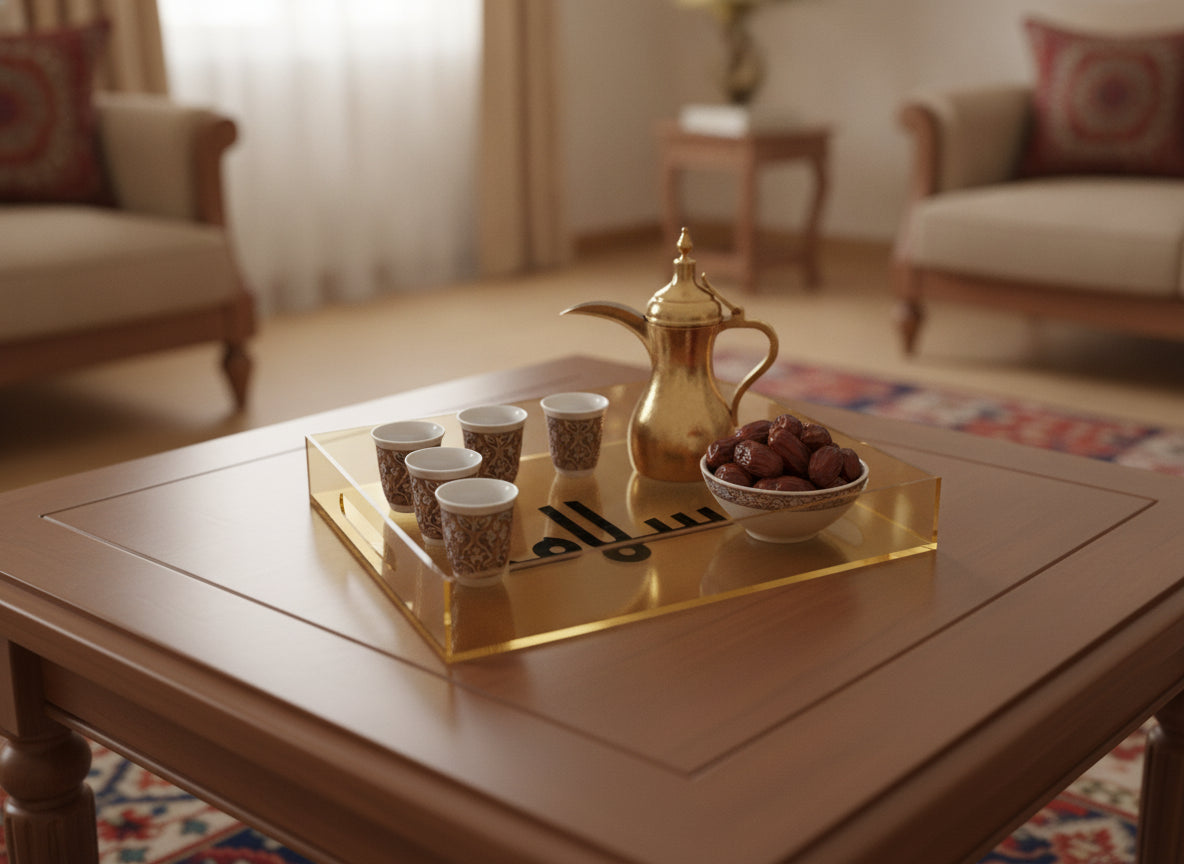 «سلام» serving tray in use