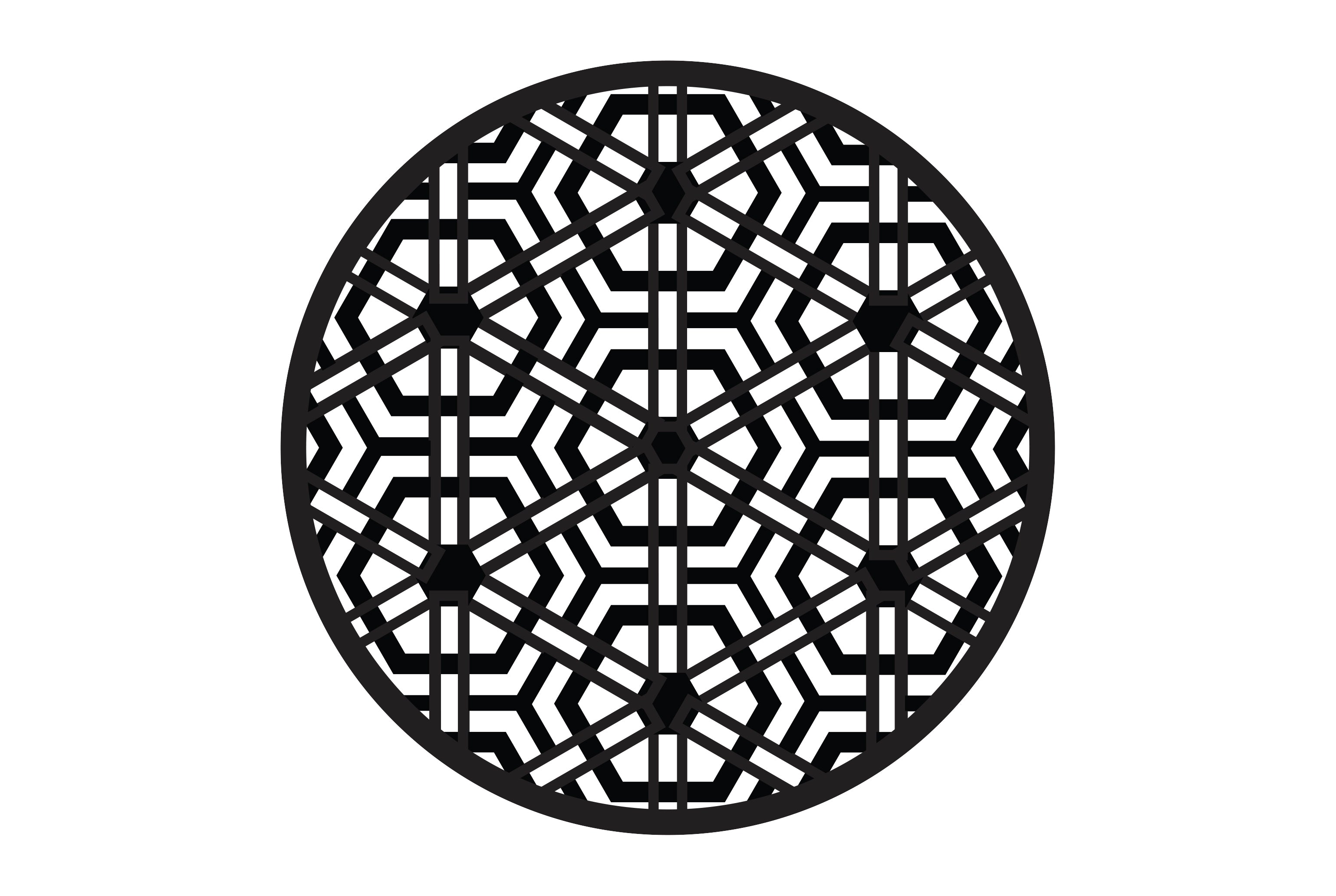 Glass Jar with Geometric Pattern Lid