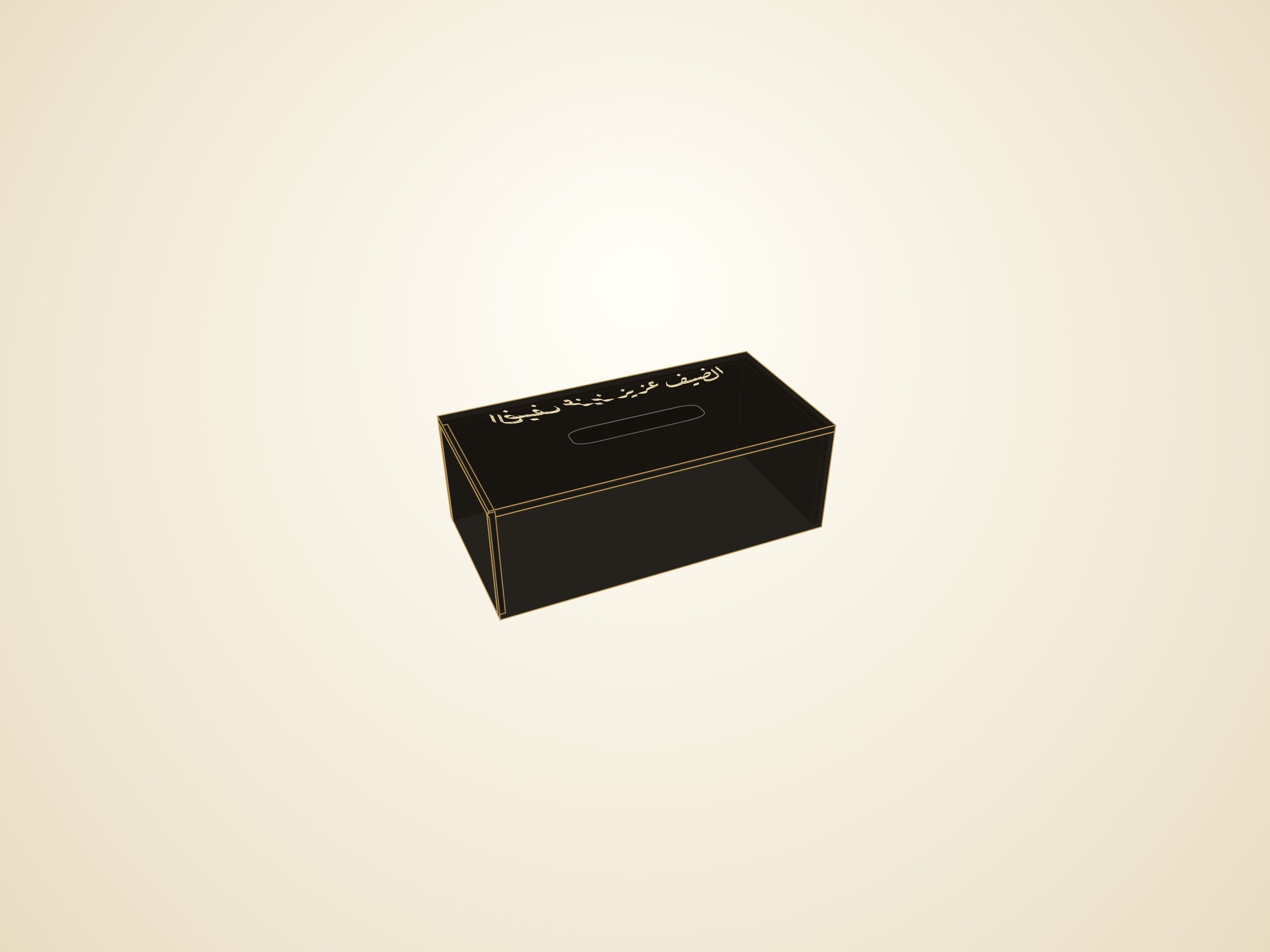 3D render — black finish
