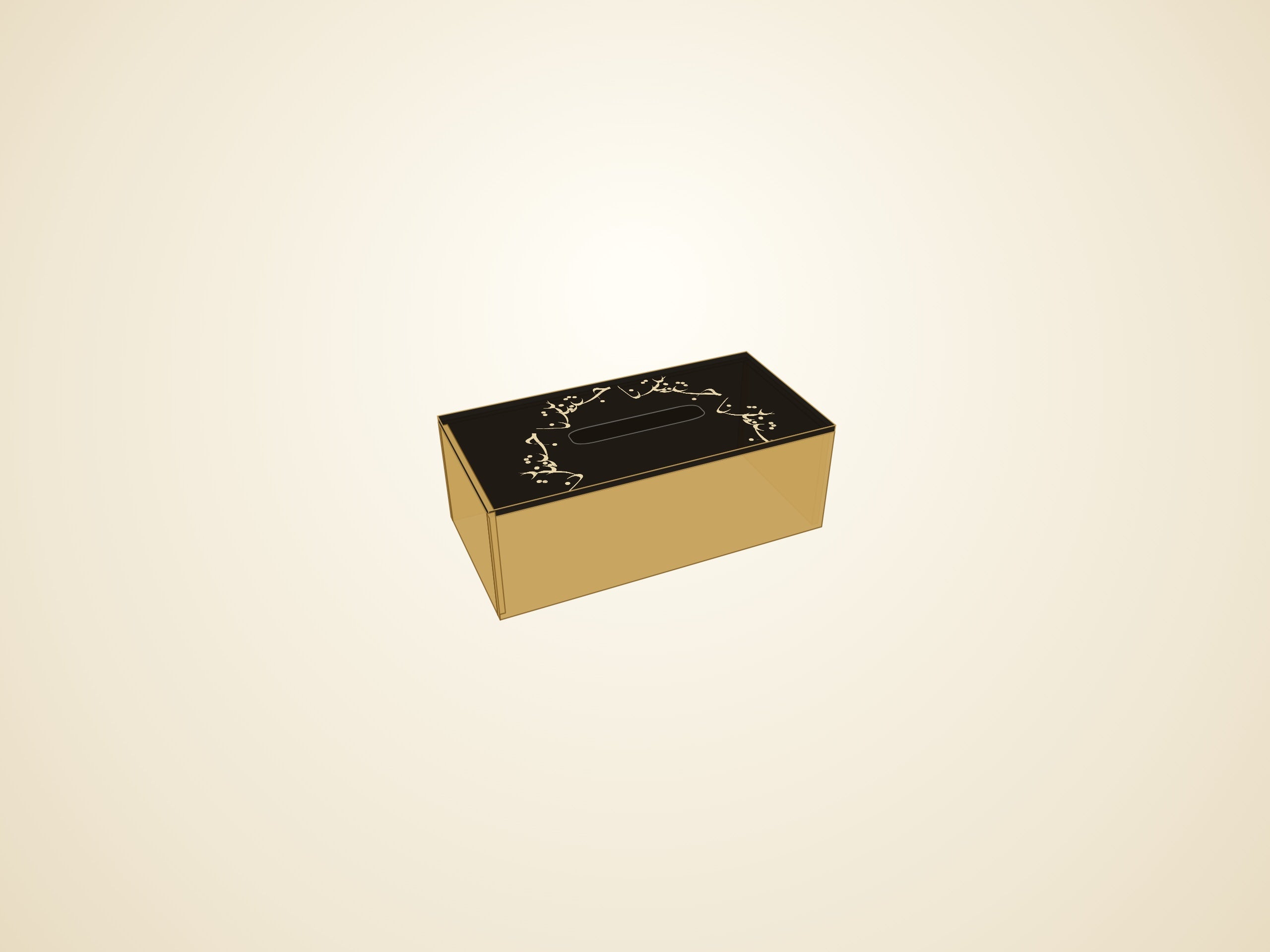 3D render — gold finish