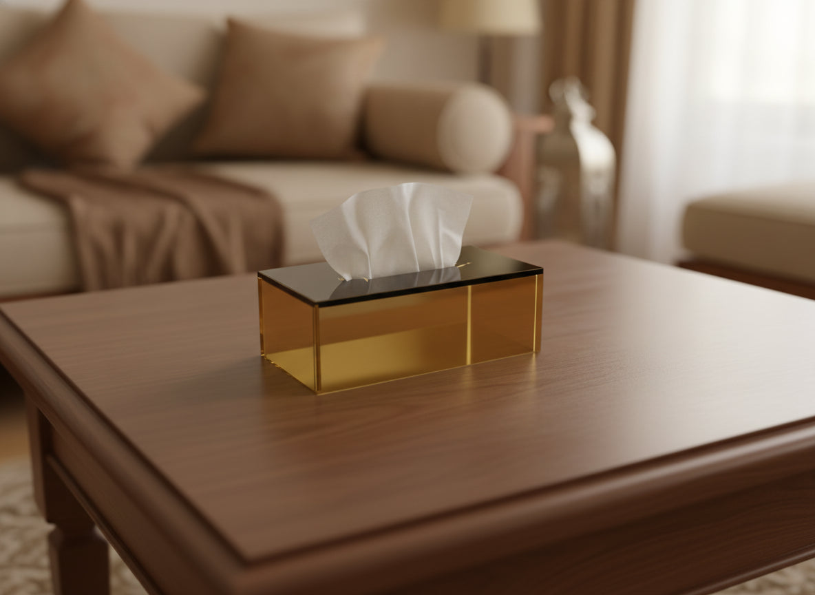 «أهلاً وسهلاً» tissue box in use