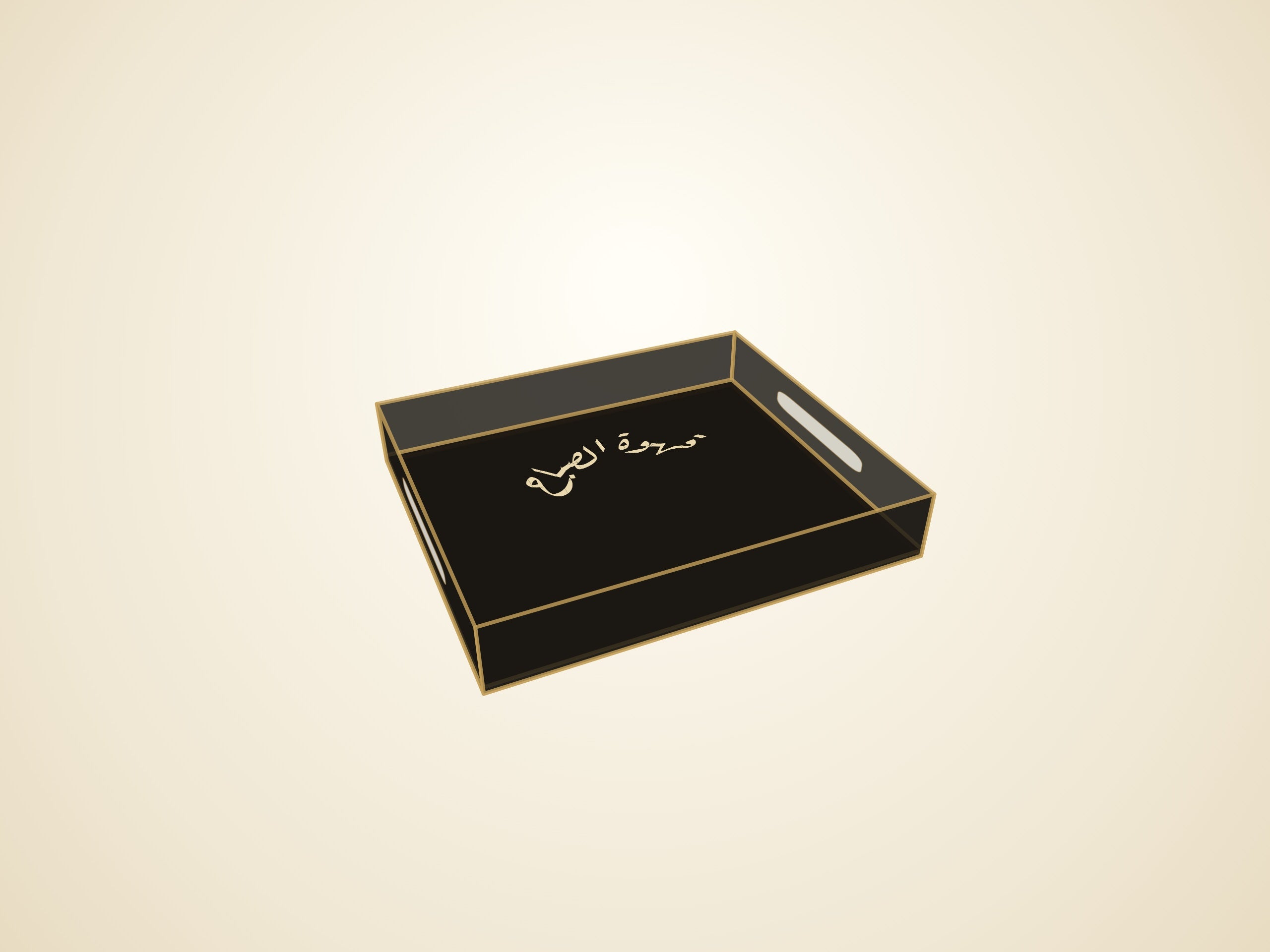 3D render — black finish