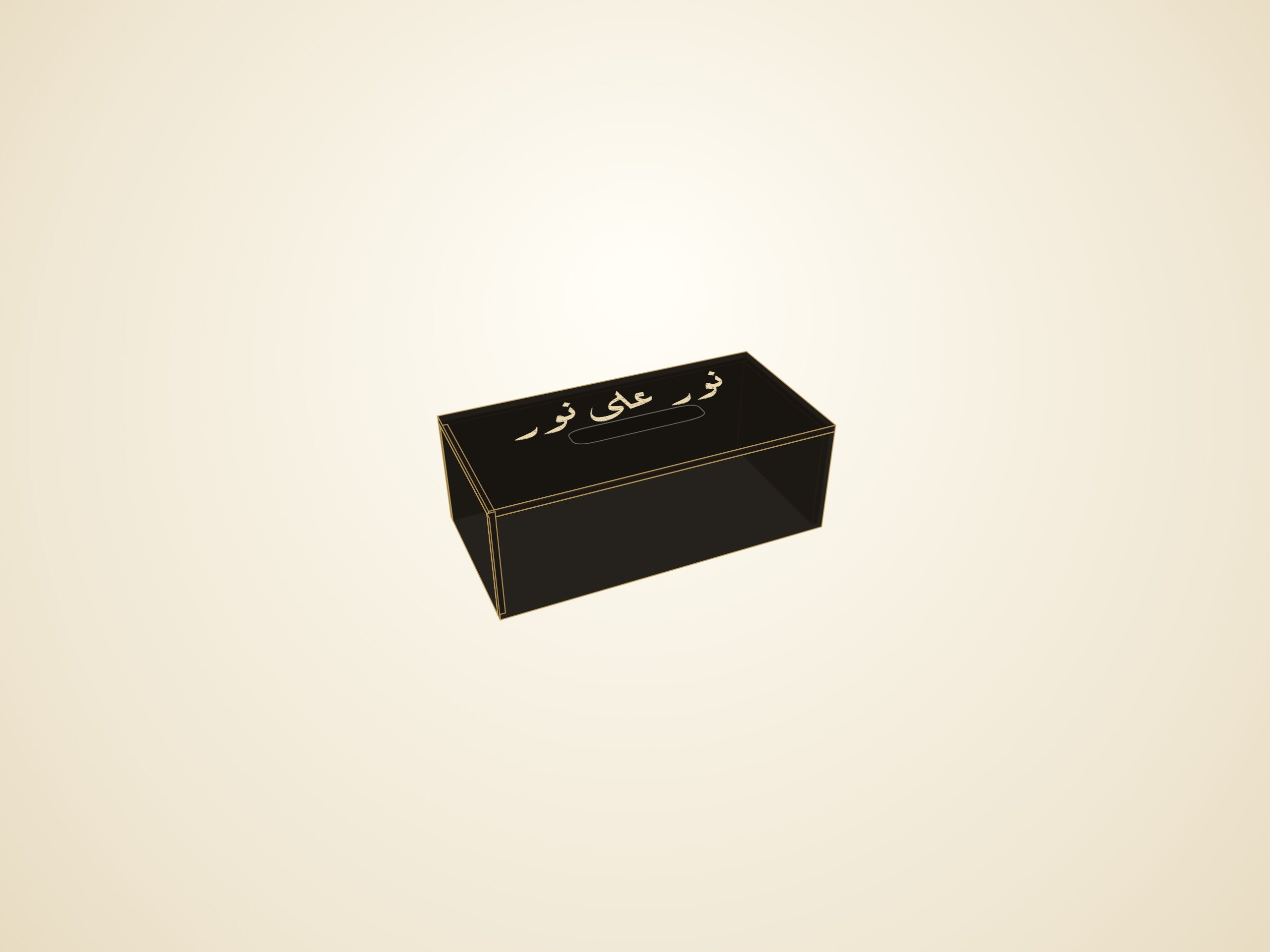3D render — black finish