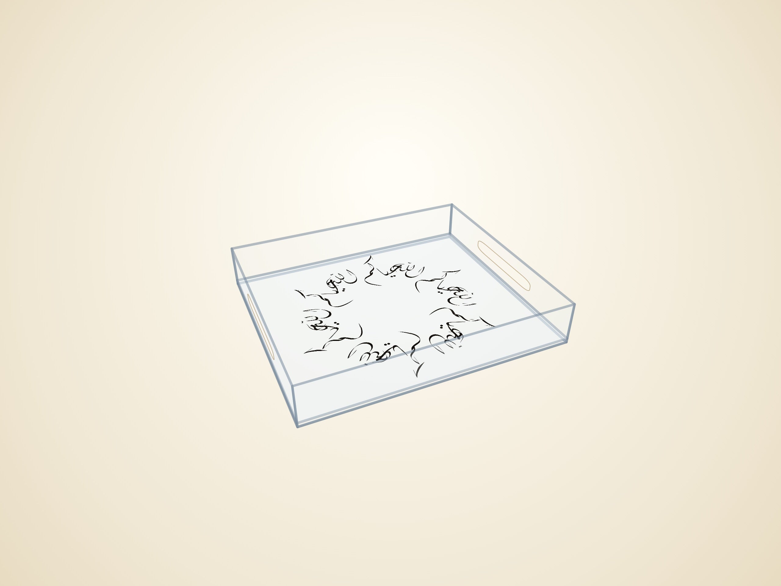 3D render — transparent finish
