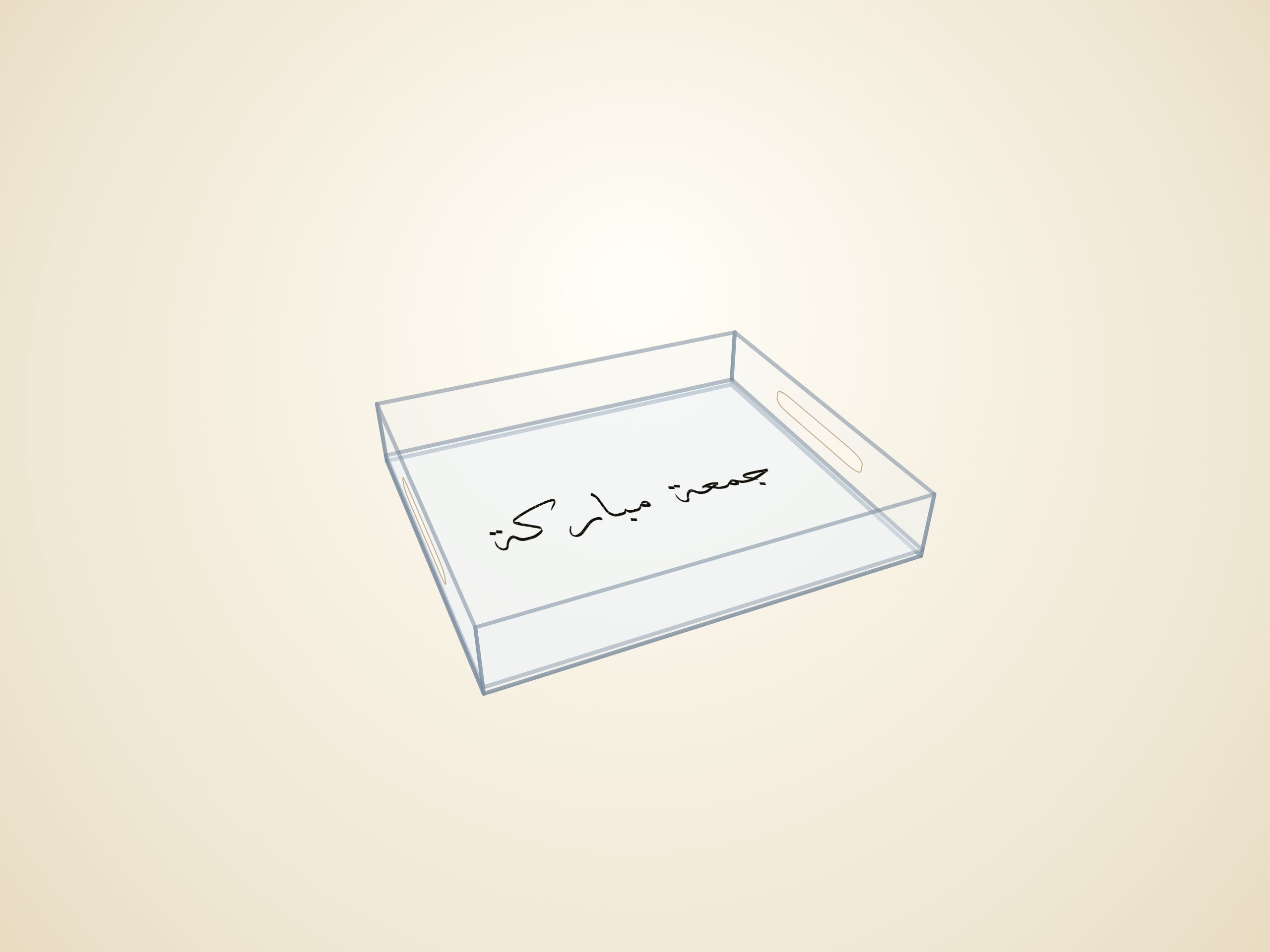 3D render — transparent finish