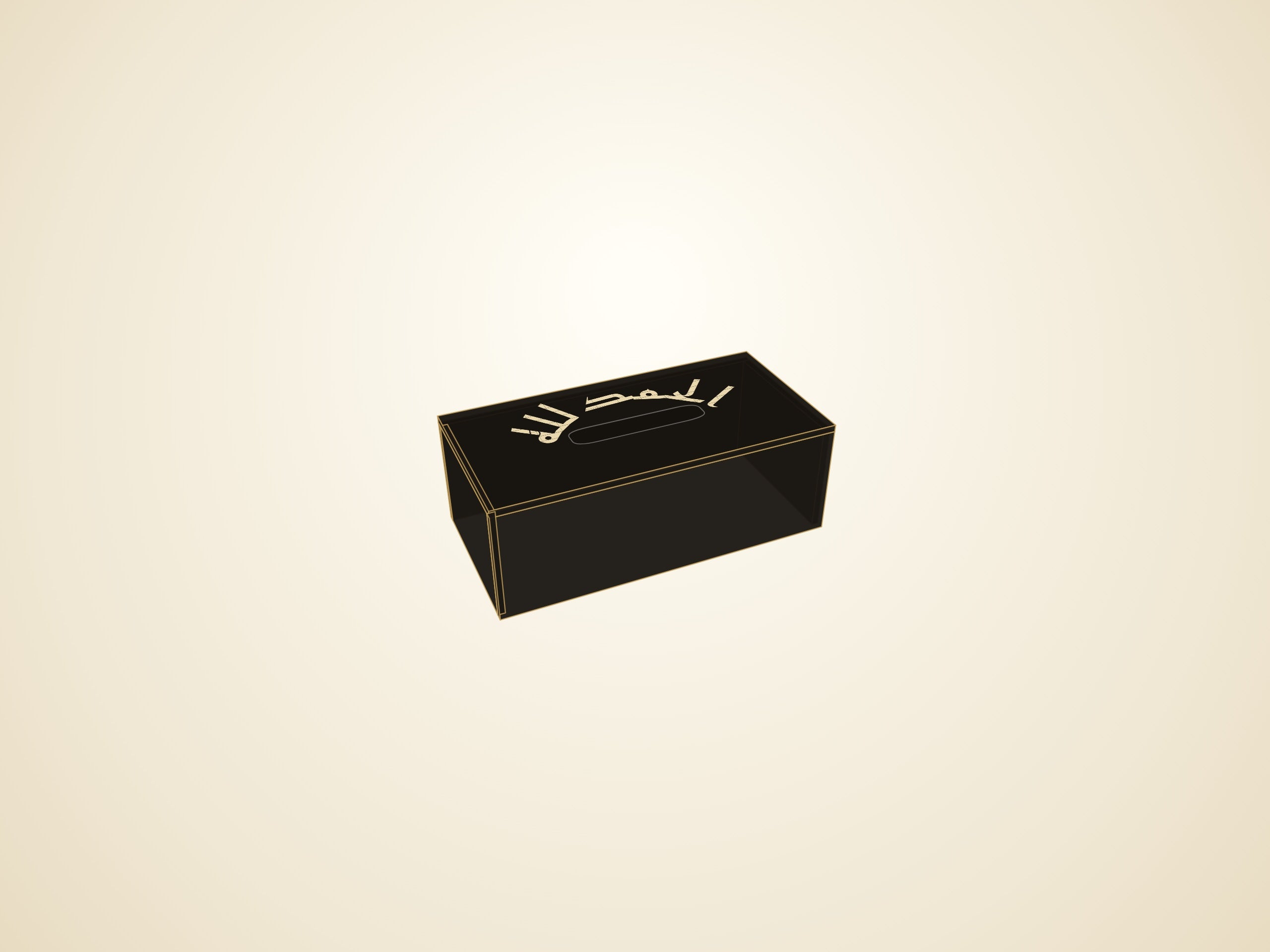 3D render — black finish