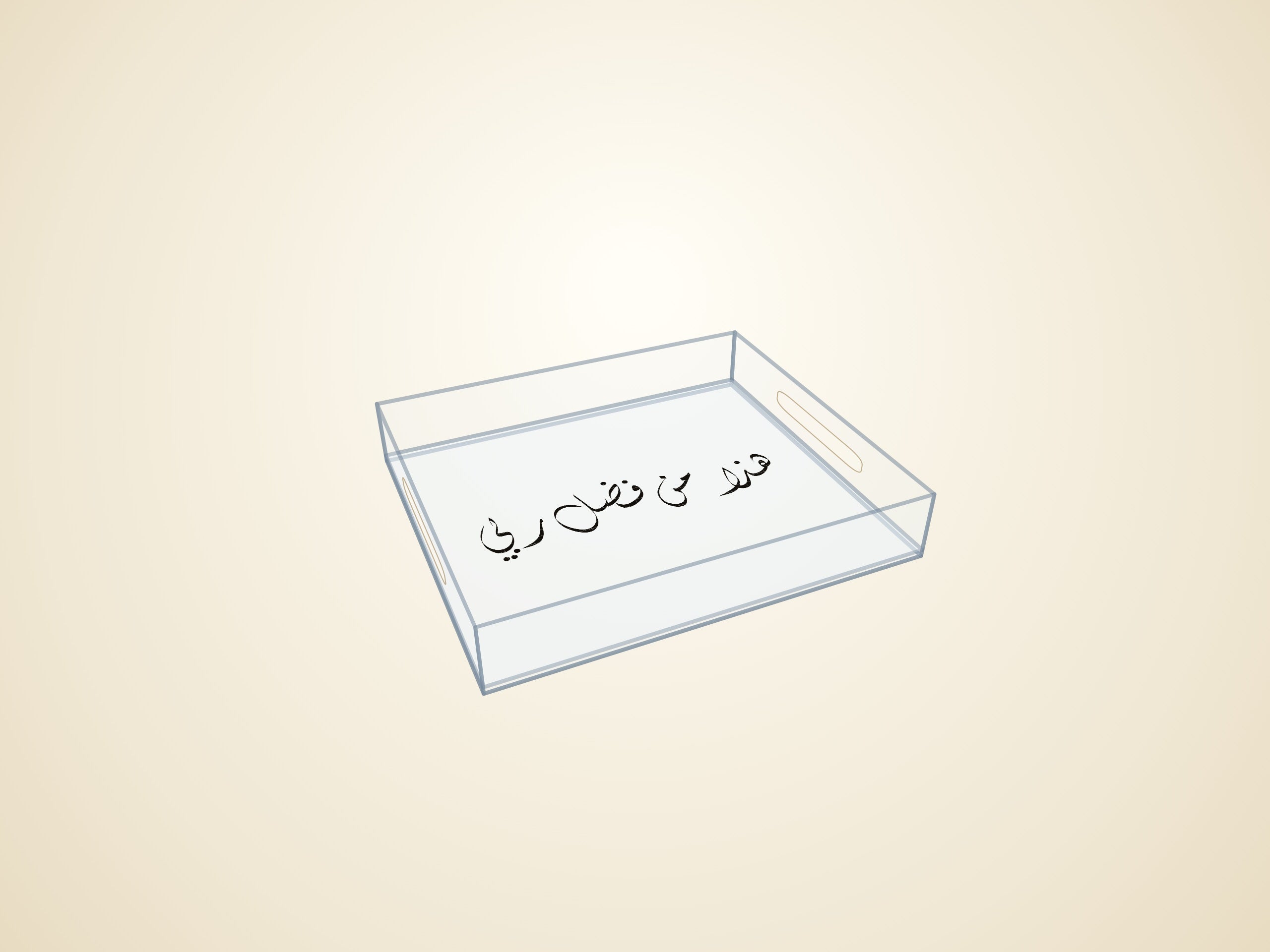 3D render — transparent finish