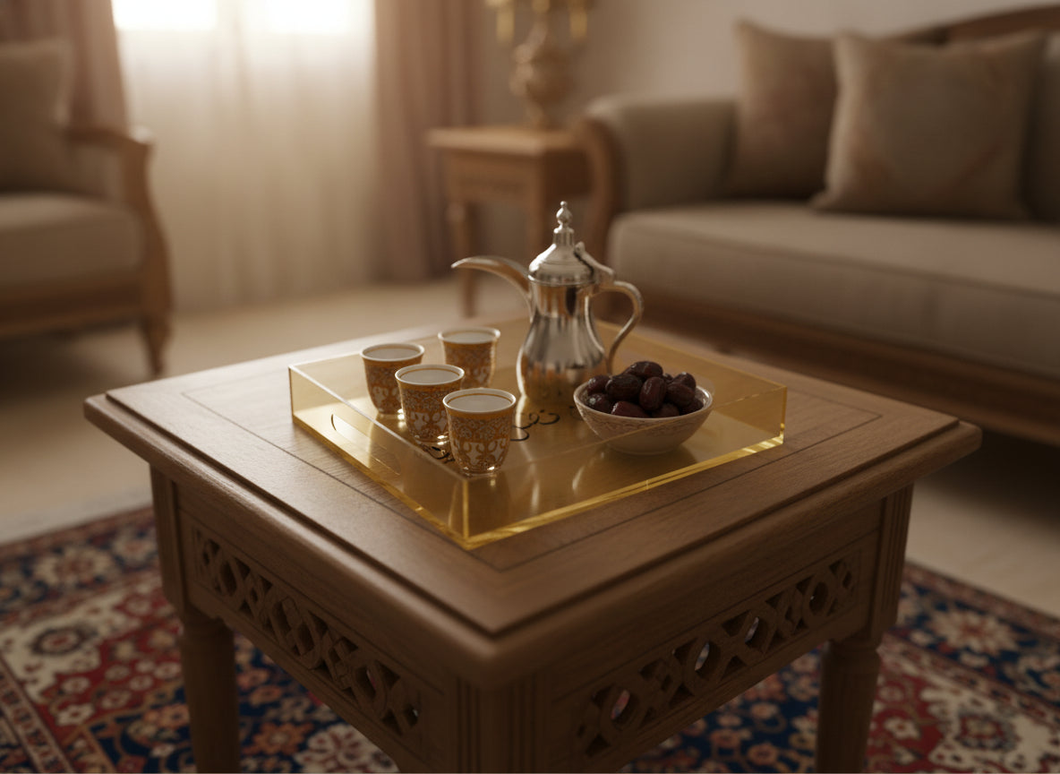 «هذا من فضل ربي» serving tray in use