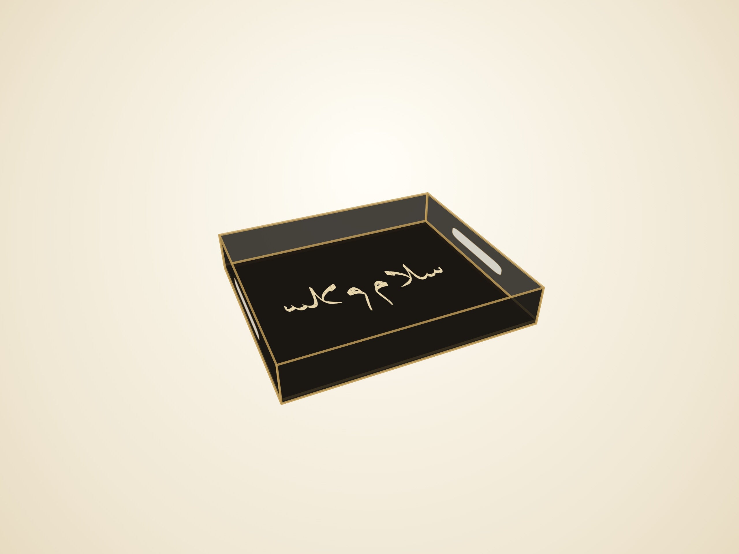 3D render — black finish