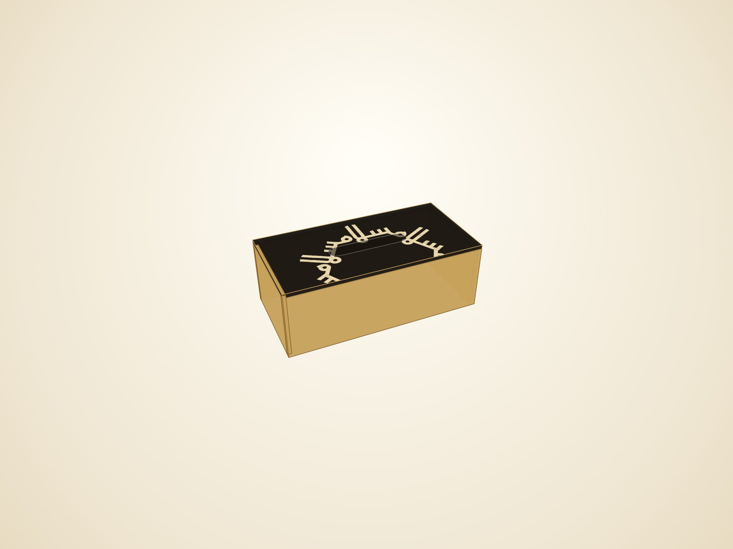 3D render — gold finish