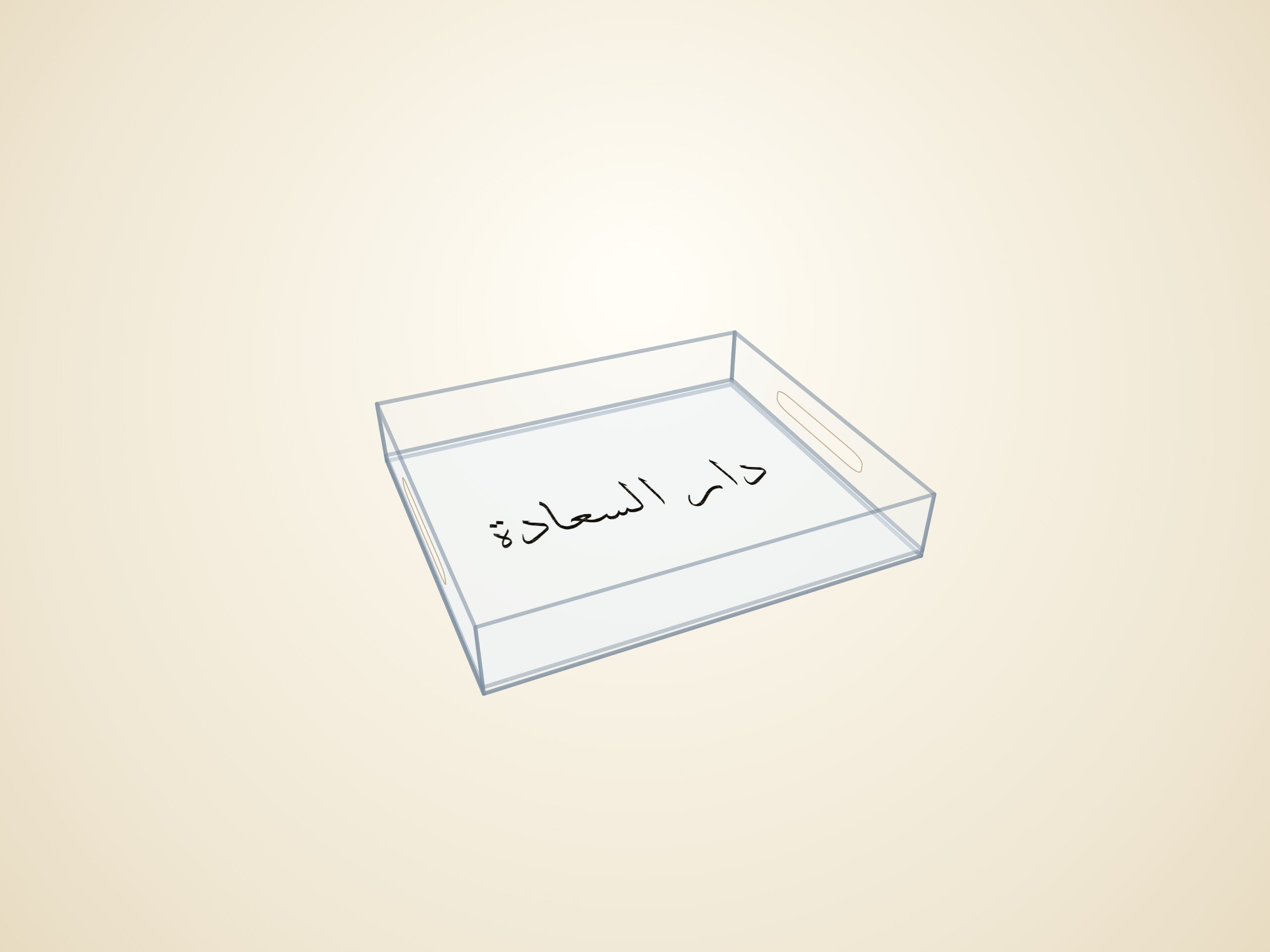 3D render — transparent finish