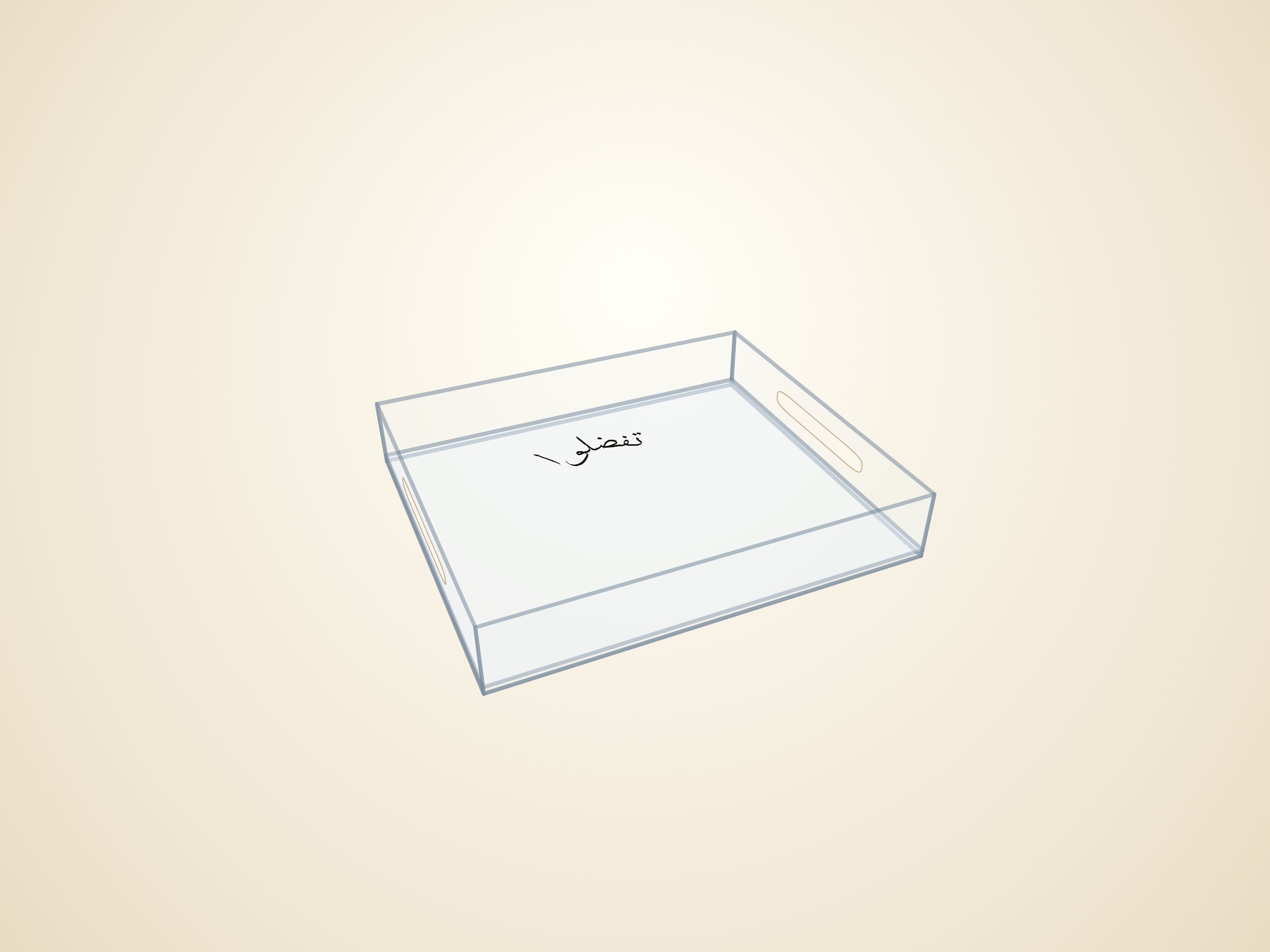 3D render — transparent finish