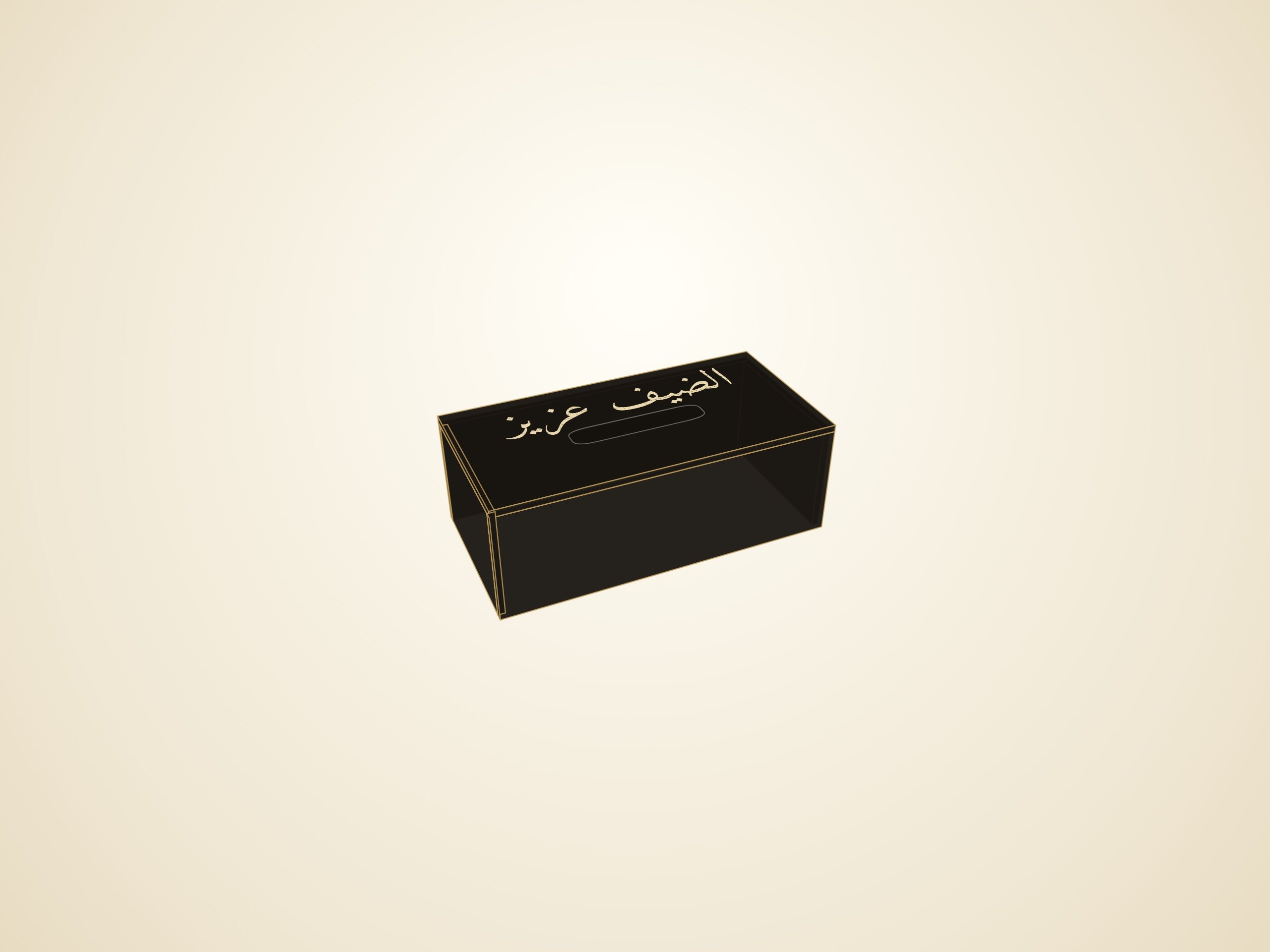 3D render — black finish