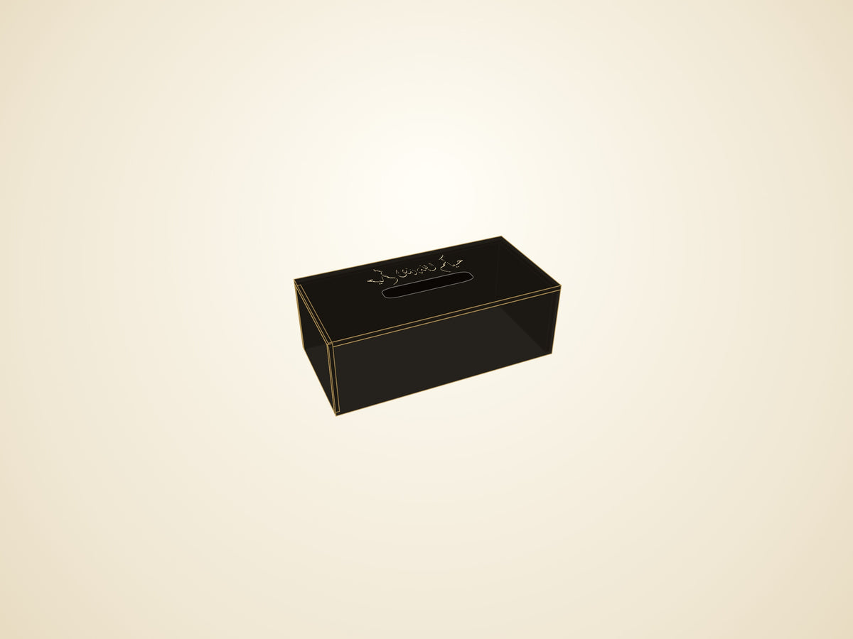 3D render — black finish