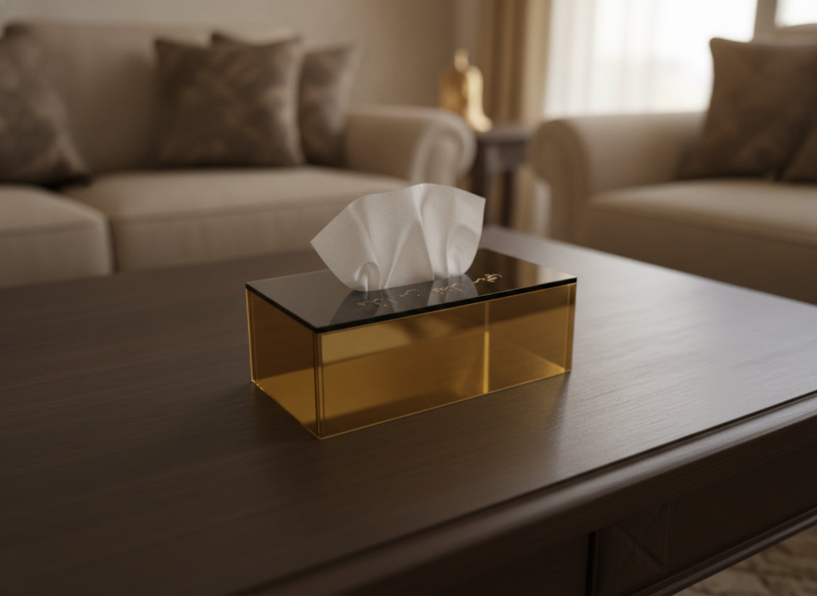 «هذا من فضل ربي» tissue box in use
