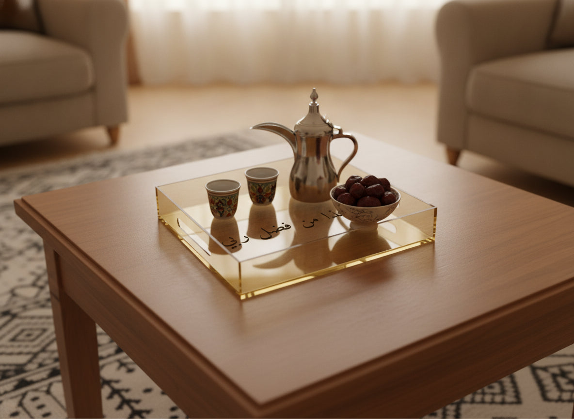«هذا من فضل ربي» serving tray in use