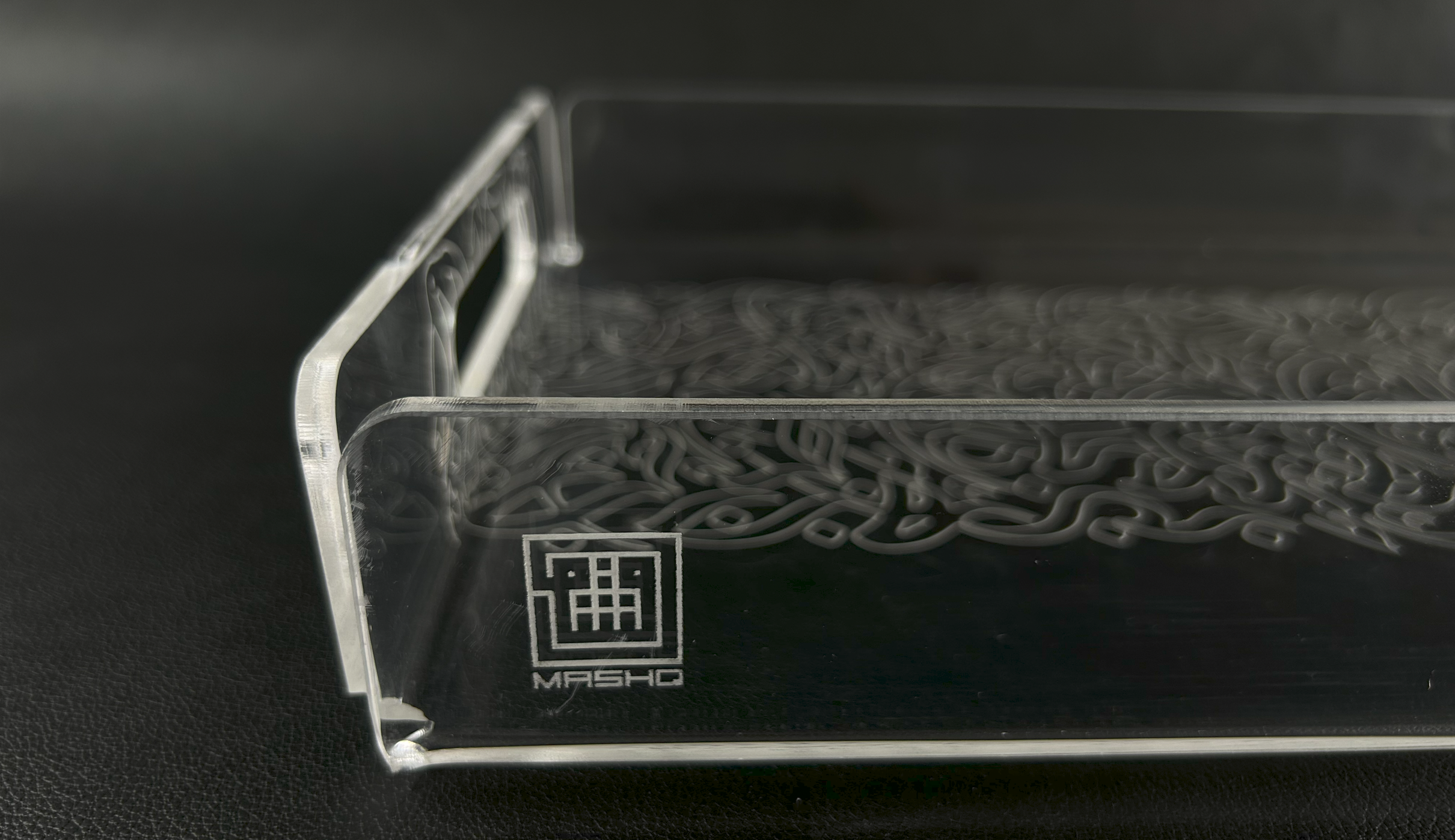 Arabic Calligraphy Letters Transparent Tray