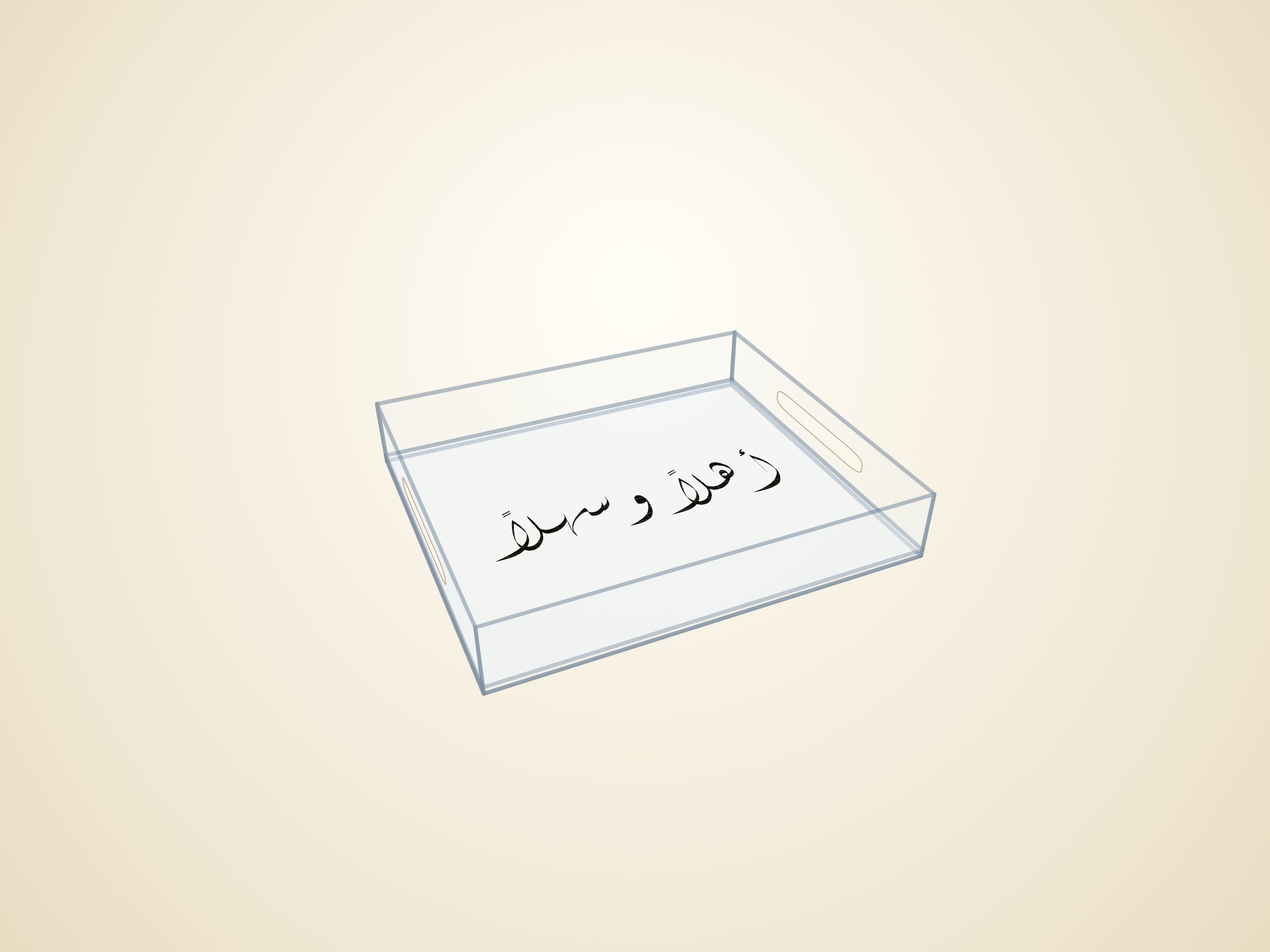 3D render — transparent finish