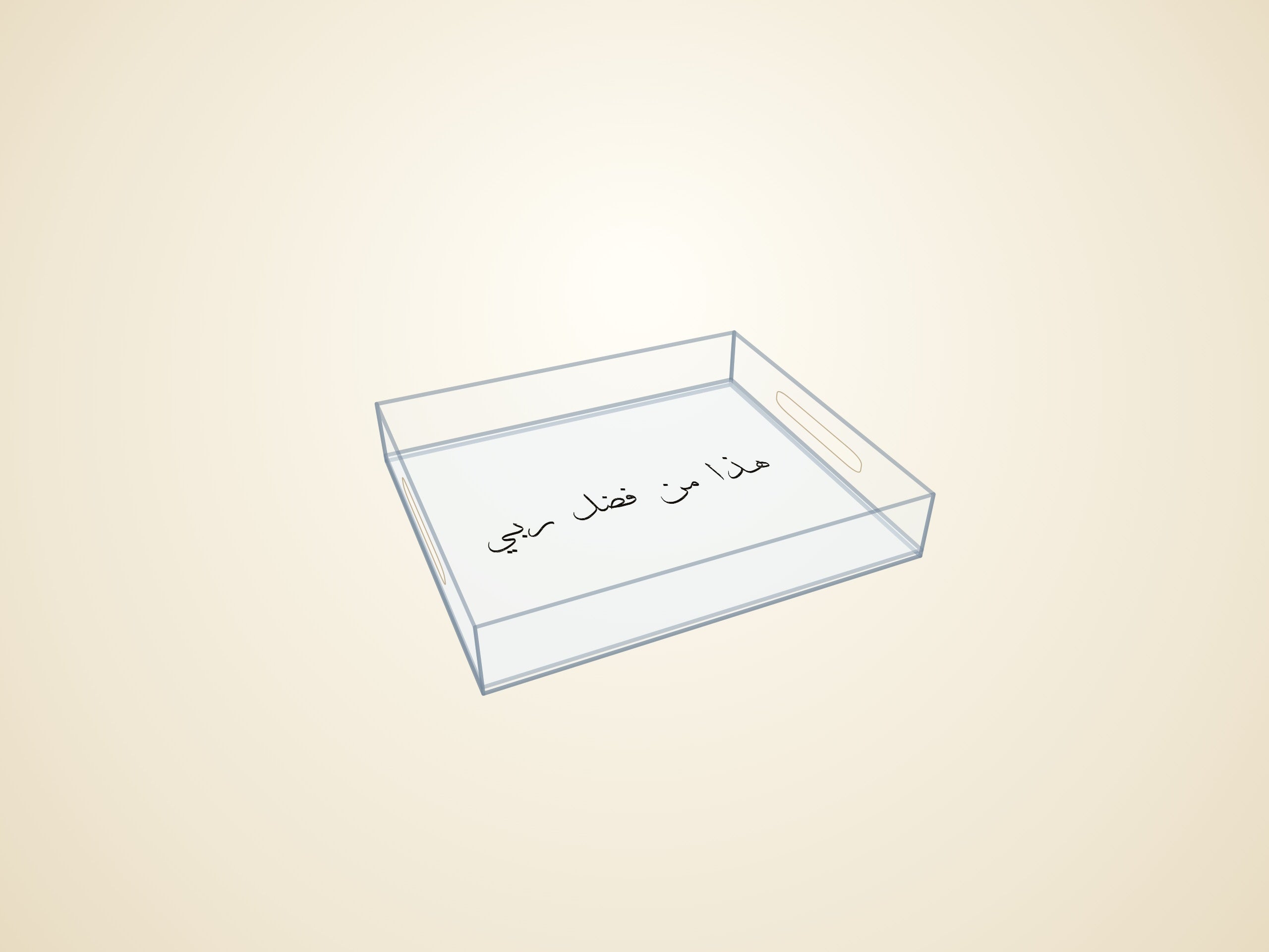 3D render — transparent finish