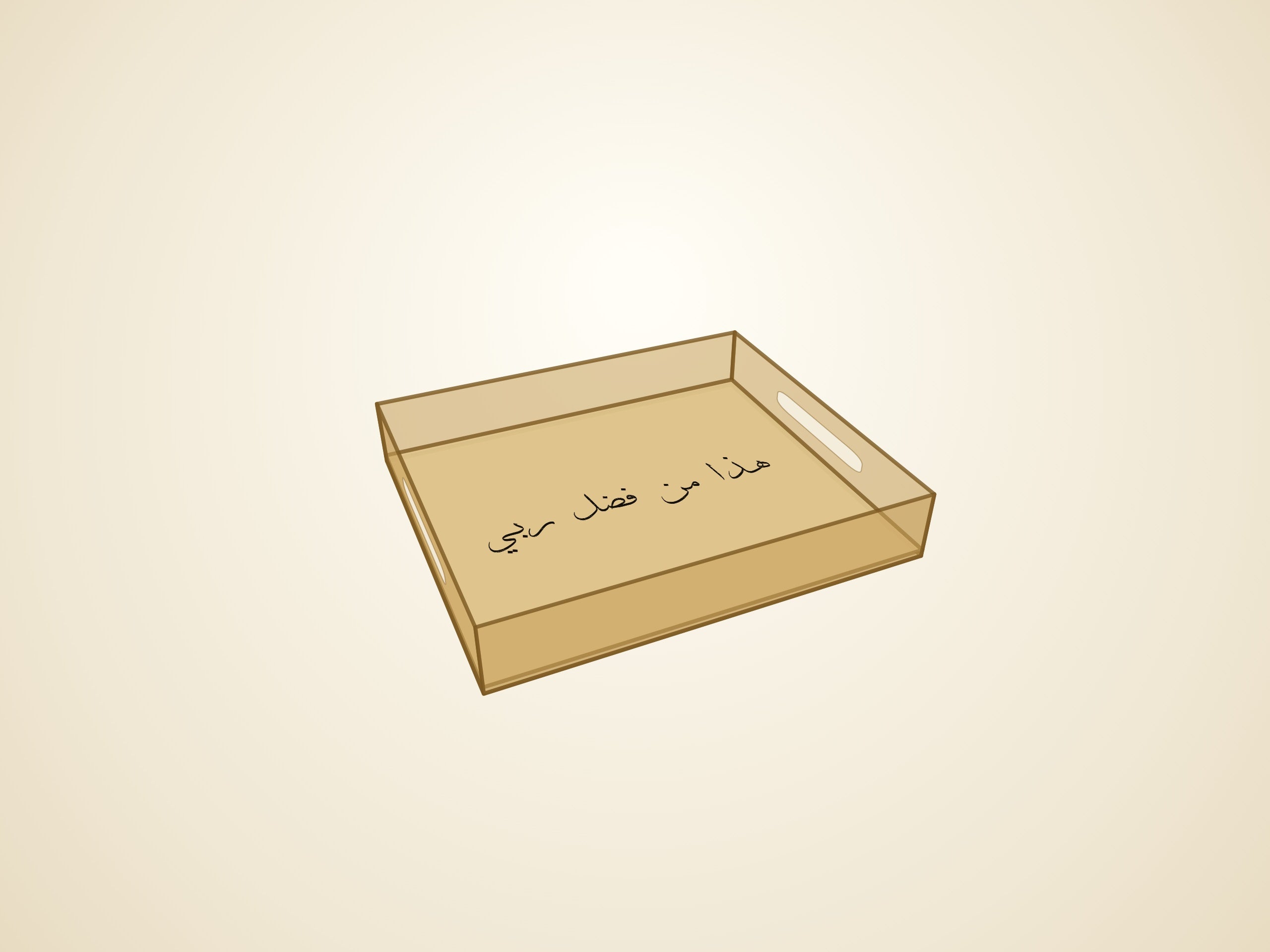 3D render — gold finish